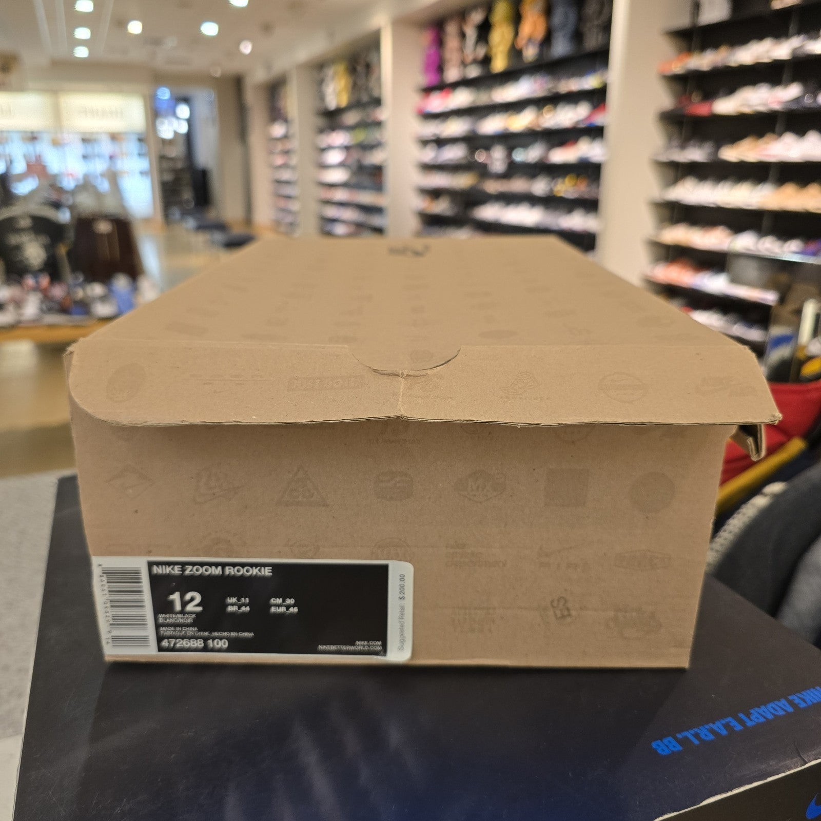 Size 12 - Nike Zoom Rookie White Black