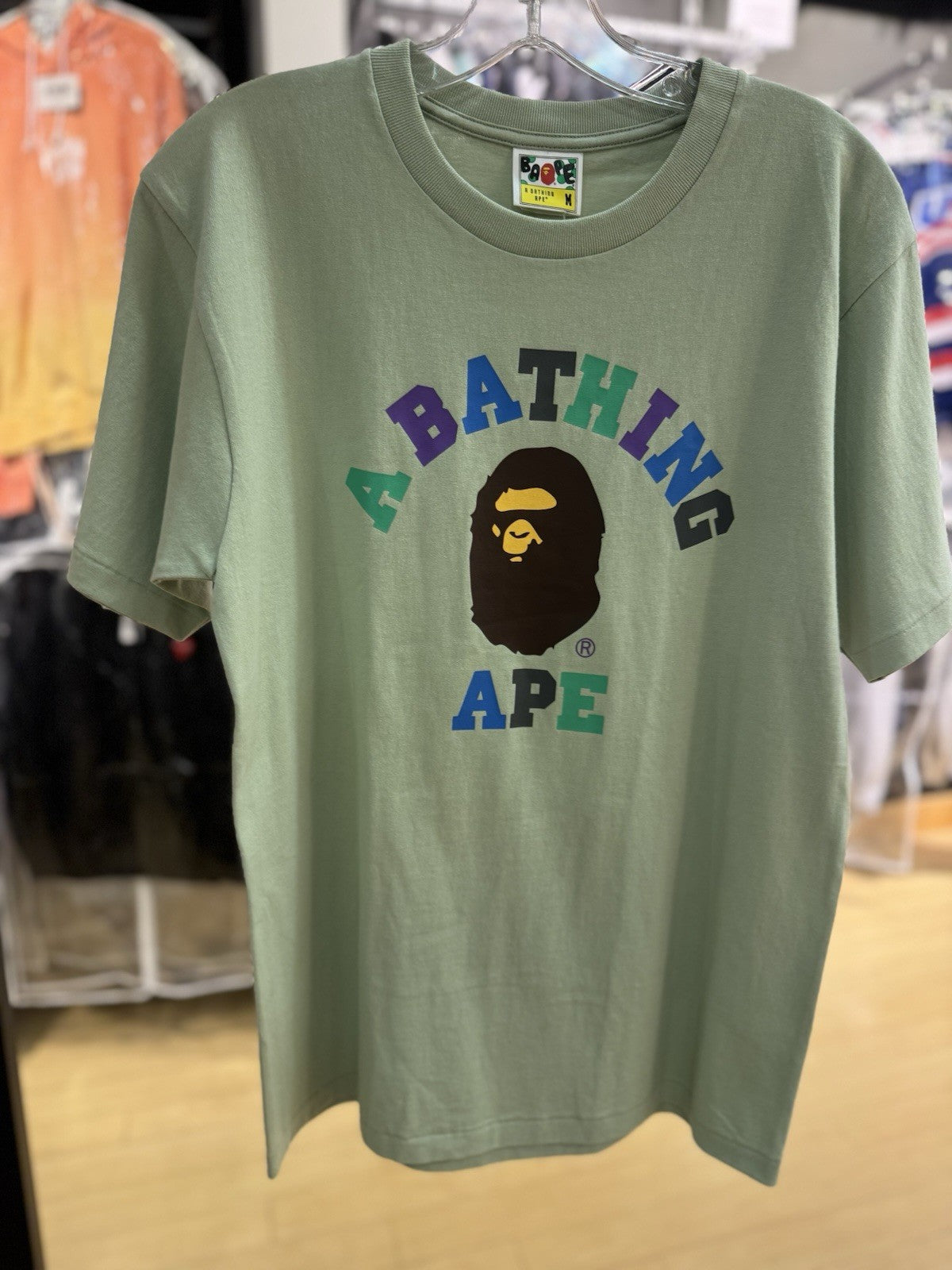 Bape Colors College Tee SS23 Green Size Medium