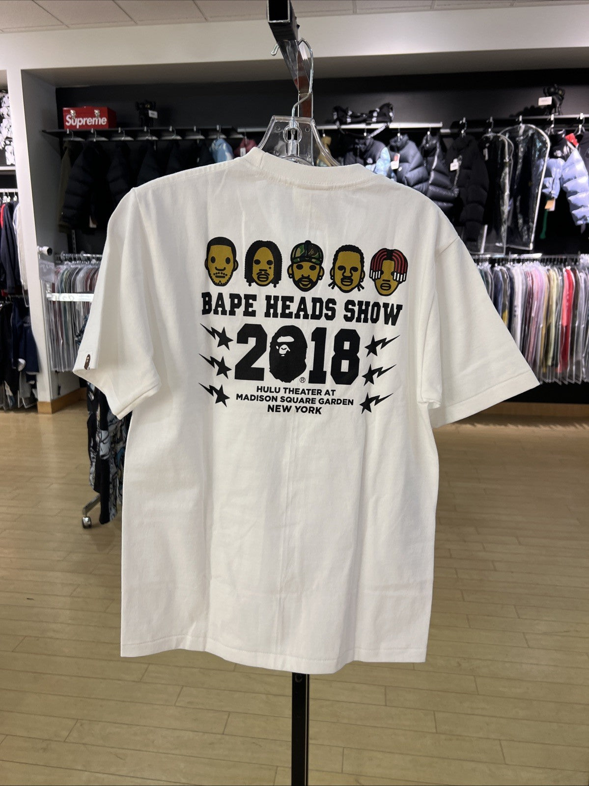 Bape 2018 Bape Head Tour T Shirt White Sz S