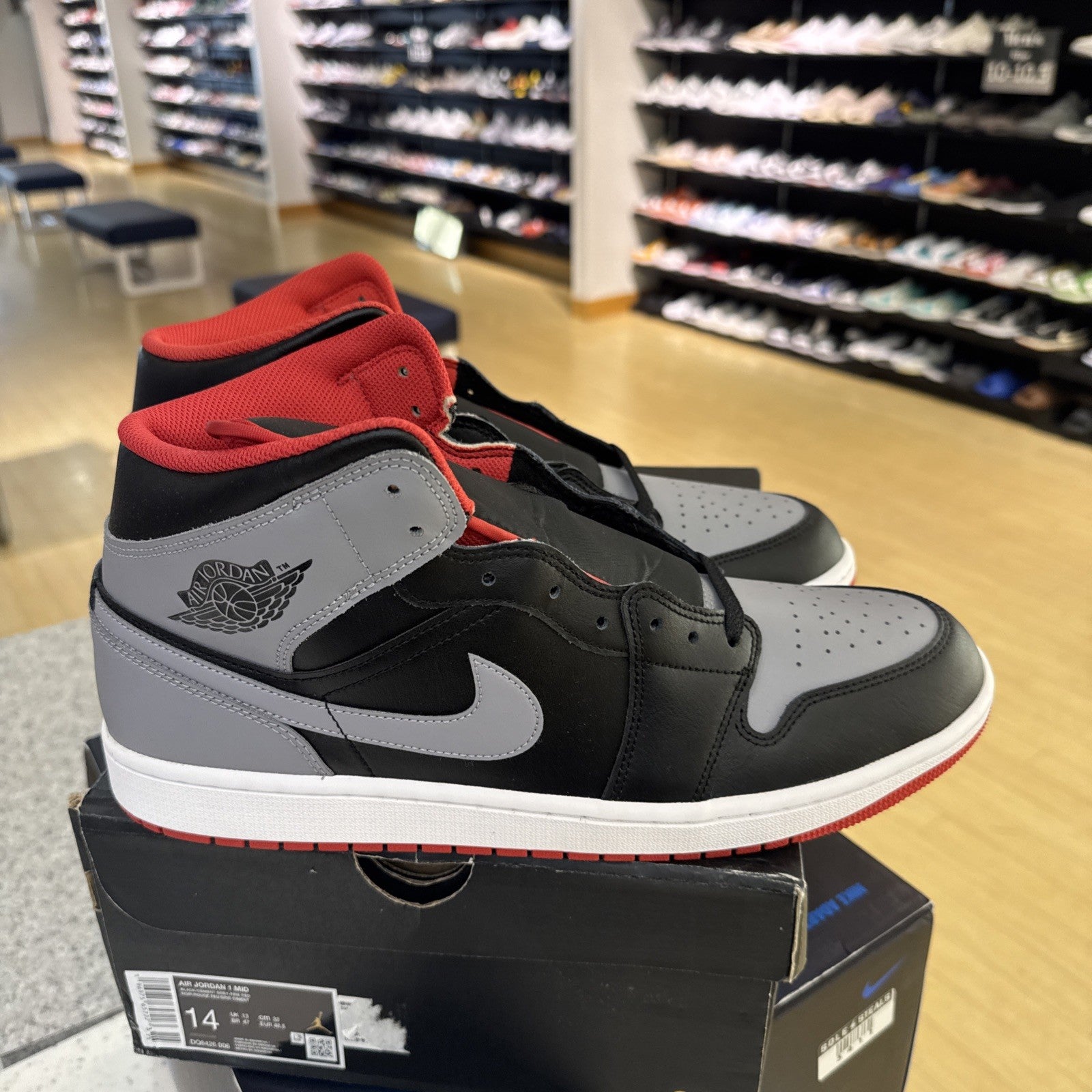 Size 14 - Air Jordan 1 Mid Bred Shadow
