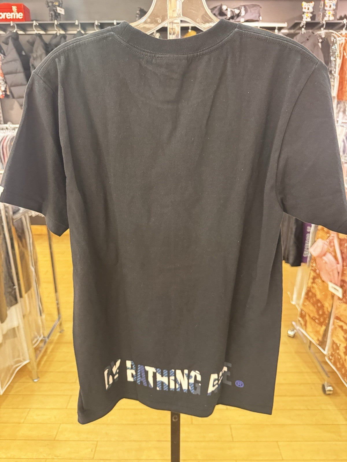 Bape Graffiti Check Ape Face Tee Size S