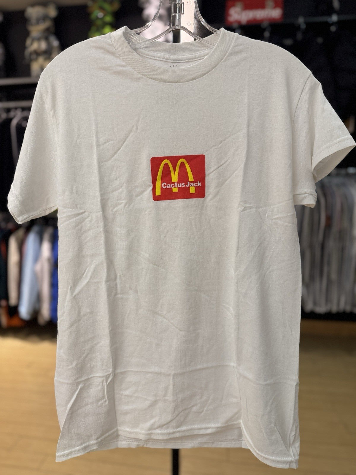 Travis Scott Cactus Jack McDonald's Sesame T-Shirt White Mens Size S NEW!