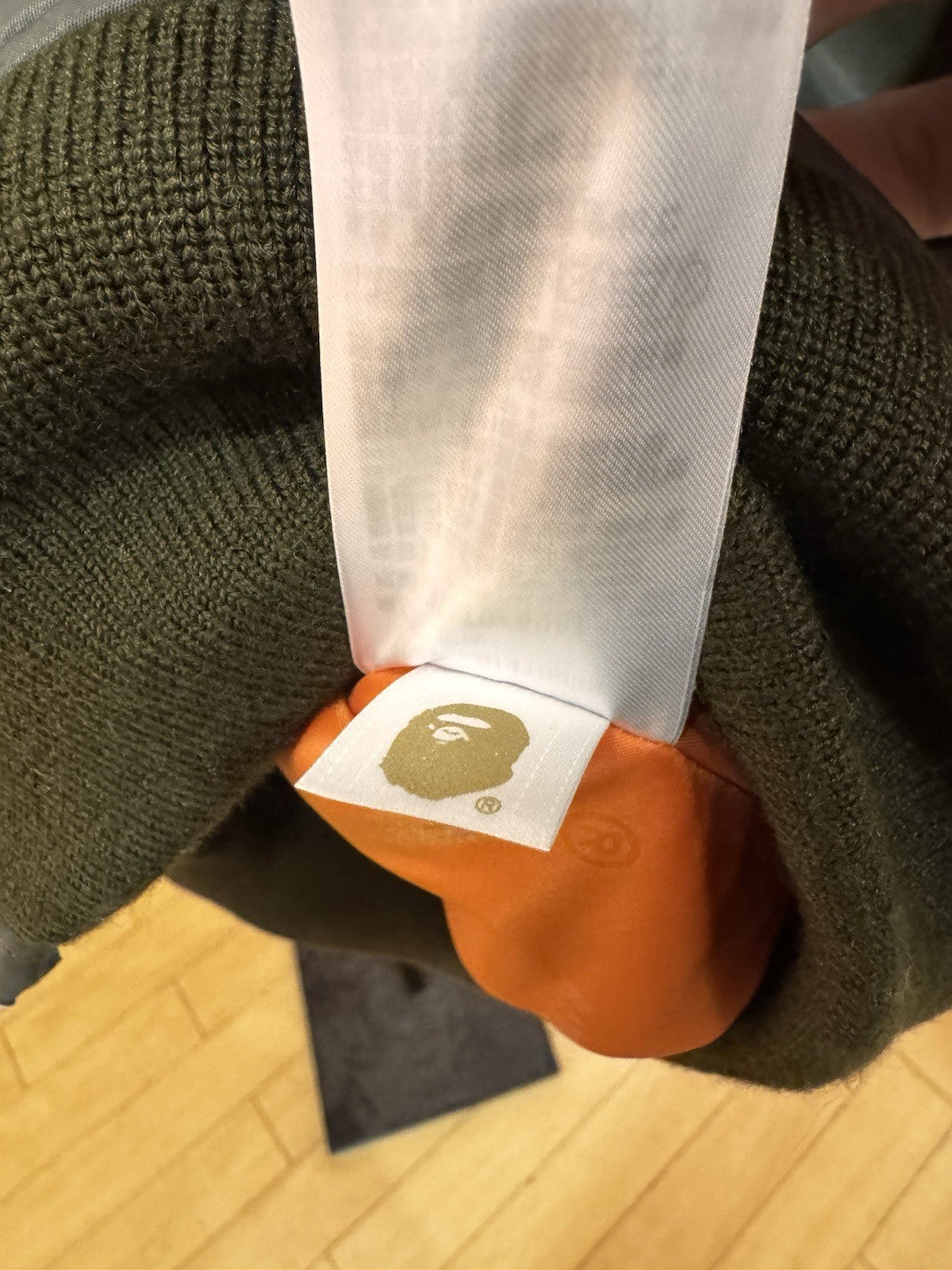 A Bathing Ape Shark WGM MA-1 Flight Jacket Size M Green