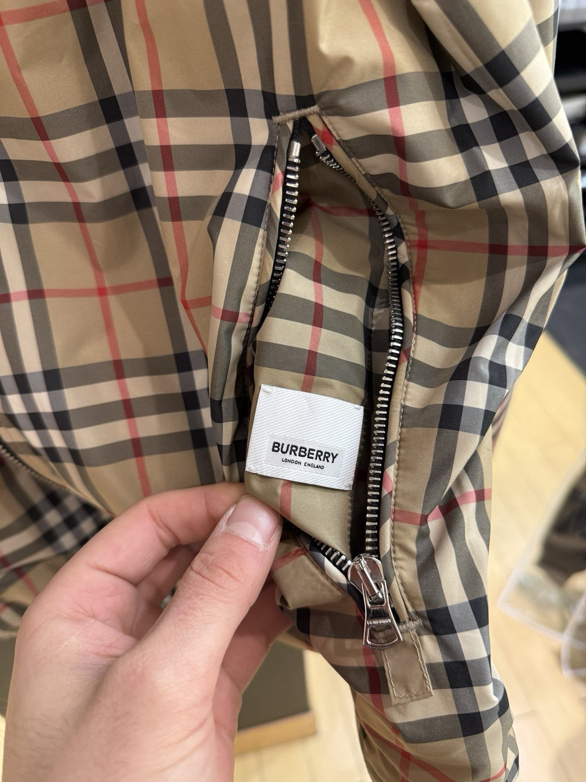 Burberry Reversible Vintage Check Jacket Sz M