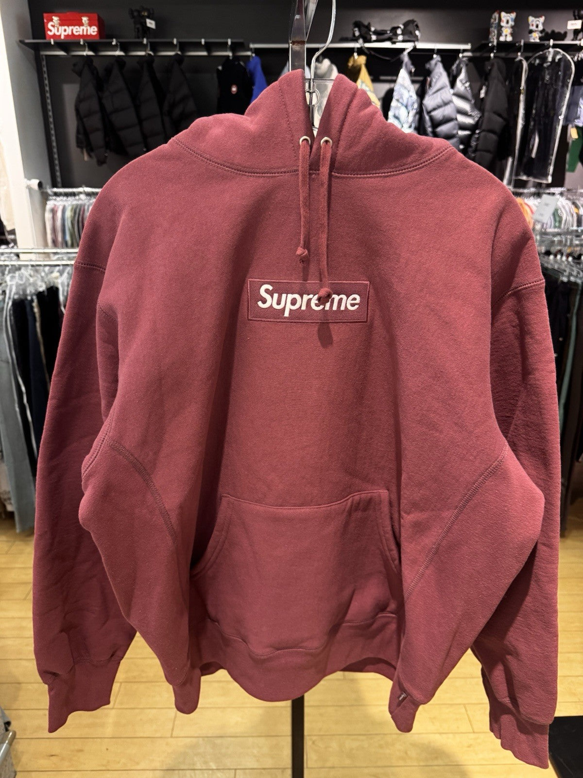 Supreme Box Logo Hooded Sweatshirt FW21 Plum Size M