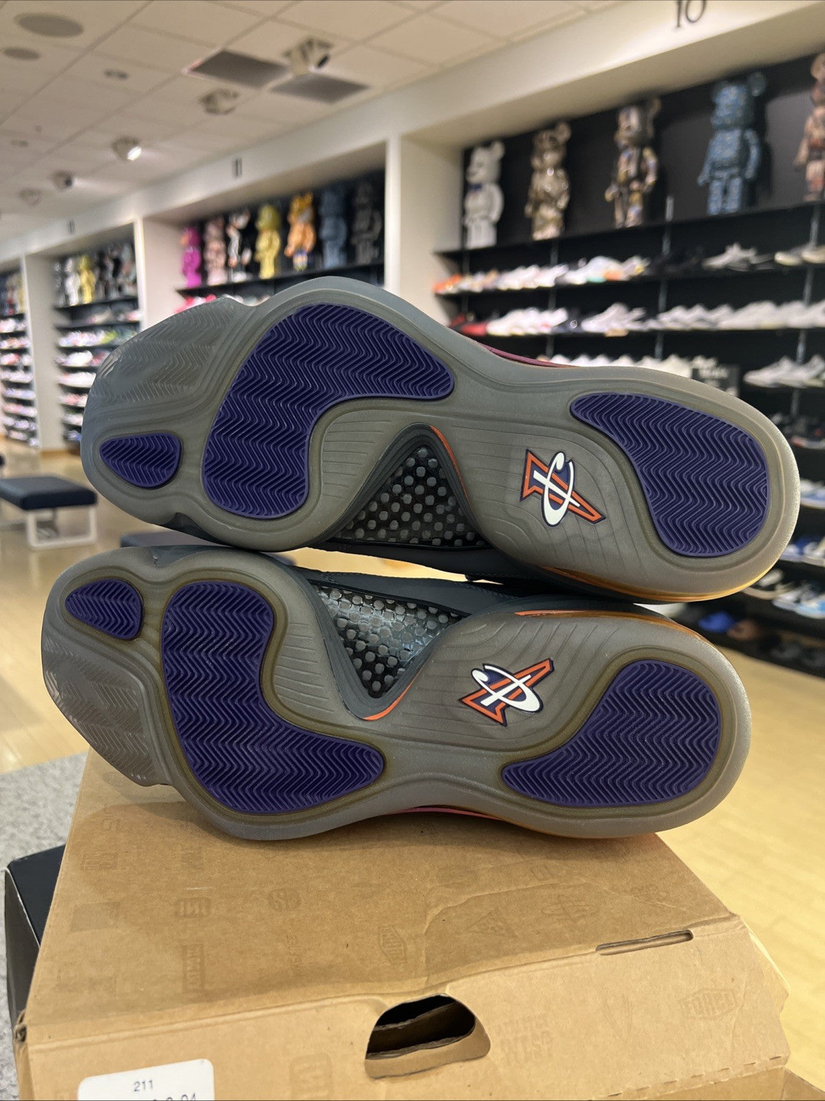 Nike Air Penny 5 Phoenix Suns 2012 / Grey Black Purple Sz 12