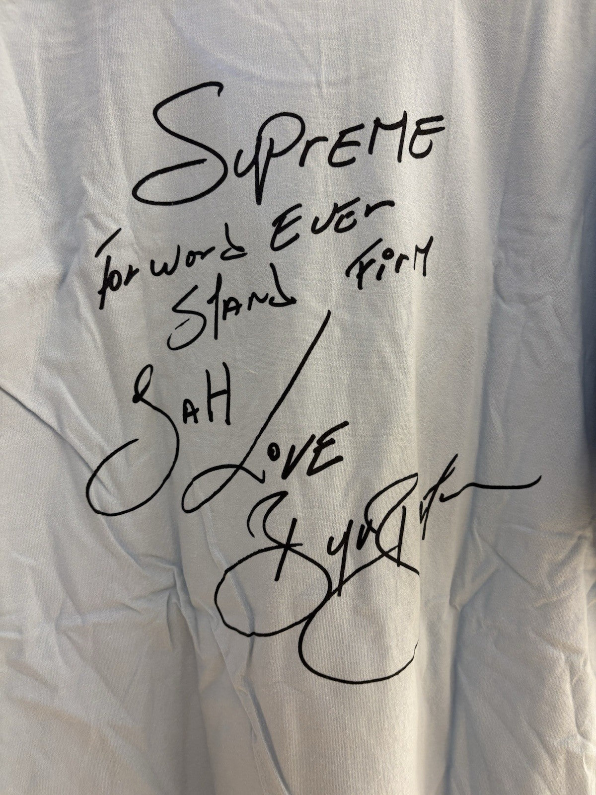 Supreme Buju Banton Tee Light Blue Size L