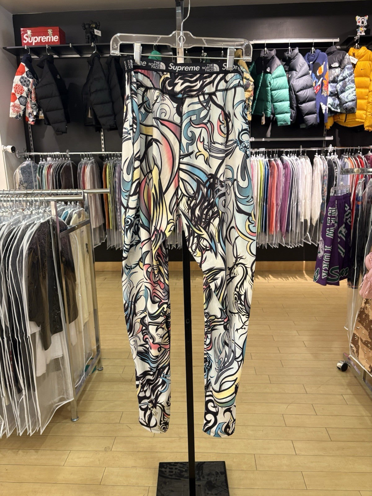 Supreme The North Face Base Layer Pant Multicolor Dragon Sz Extra Large
