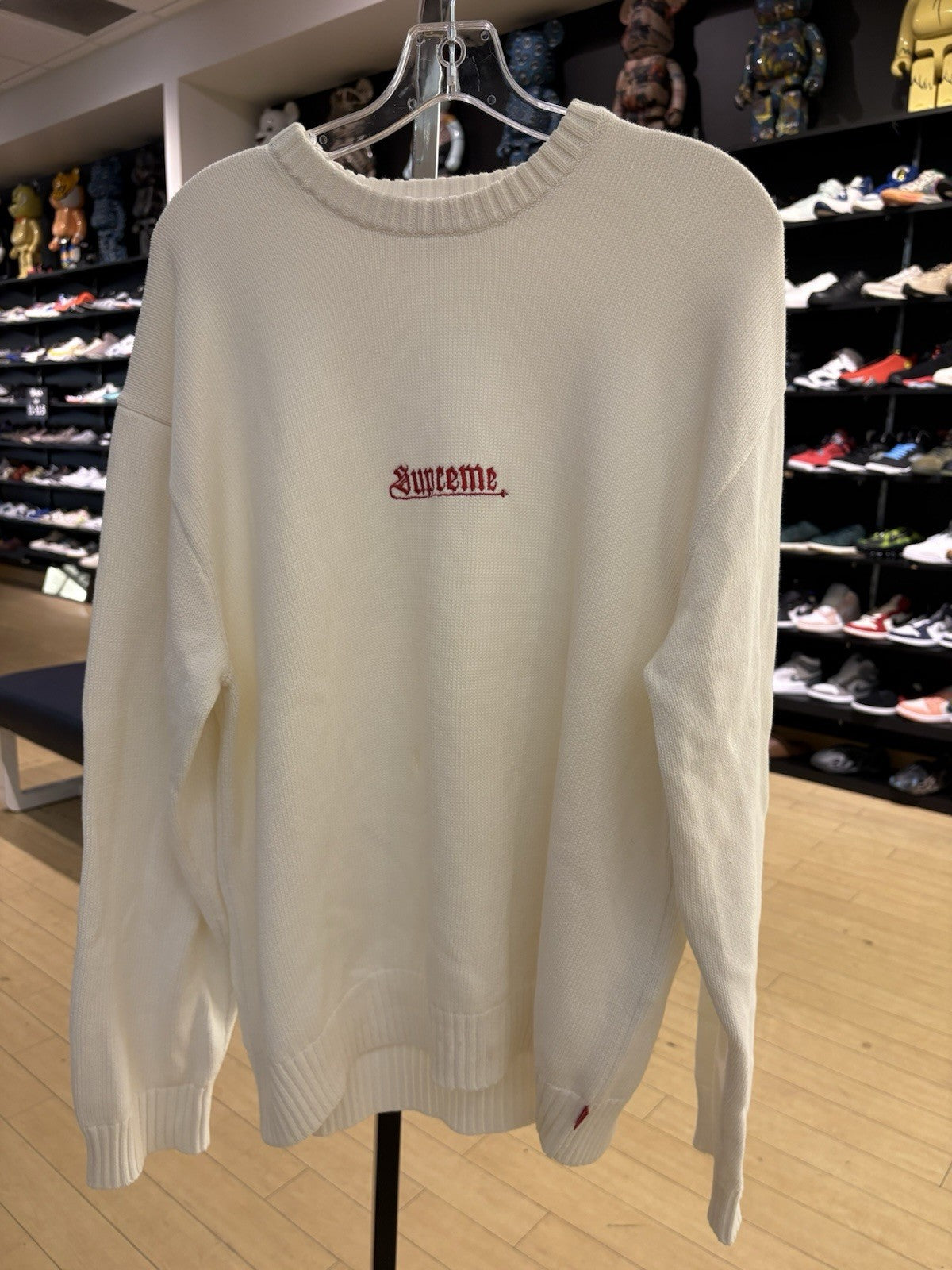 Supreme Old English Sweater Ivory Size Large