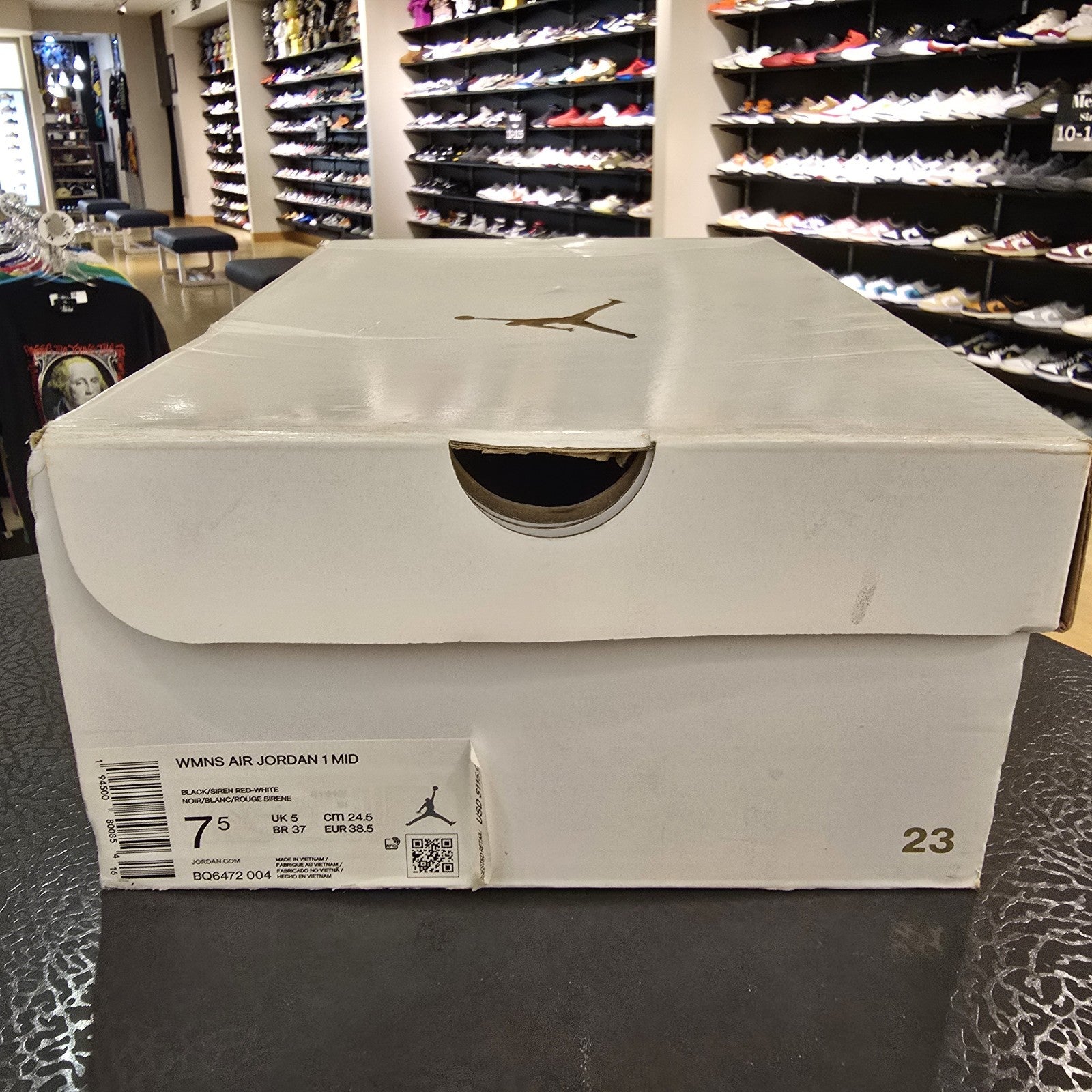 Size 7.5 - Air Jordan 1 Mid Siren Red Women's