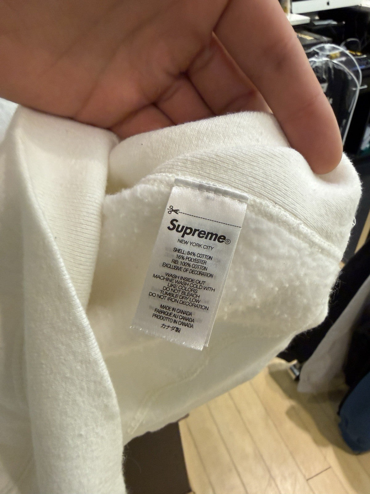 Supreme x Jordan Hooded Sweatshirt Gray Sz XXL Small Stain