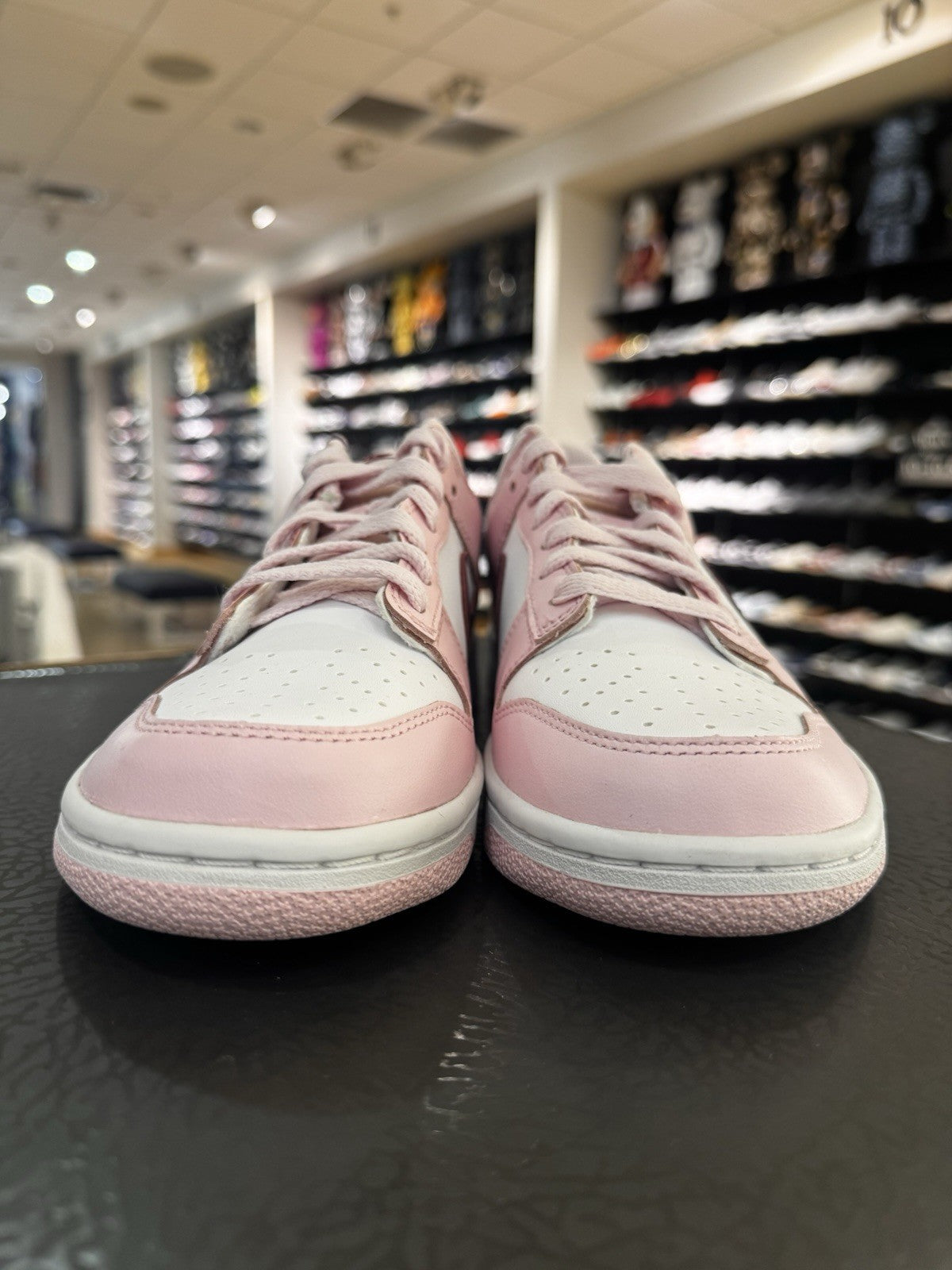 Nike Dunk Low Pink Foam Red White Size 7Y YELLOWING