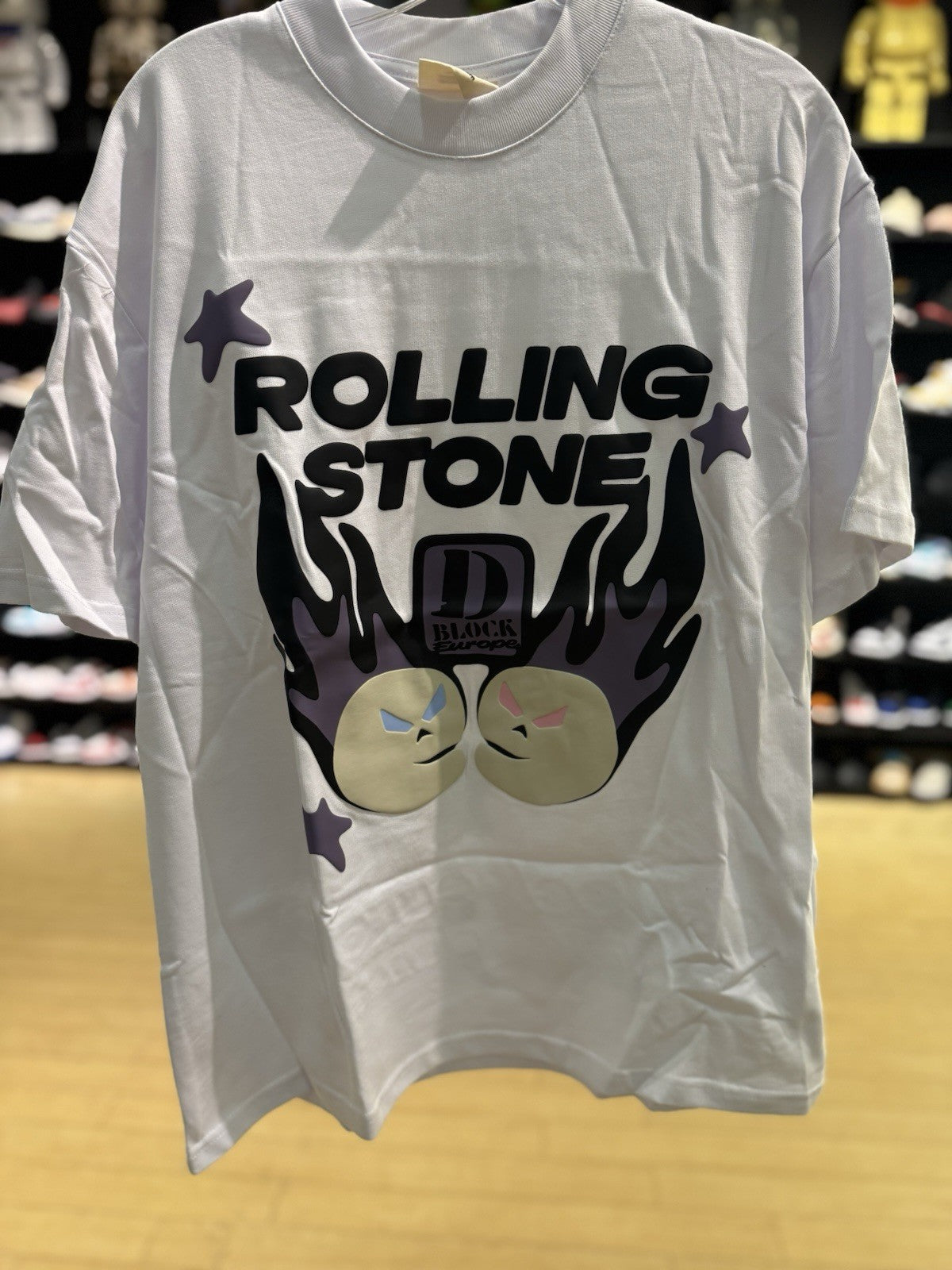 Broken Planet X D Block Europe Rolling Stones Shirt White Size Medium