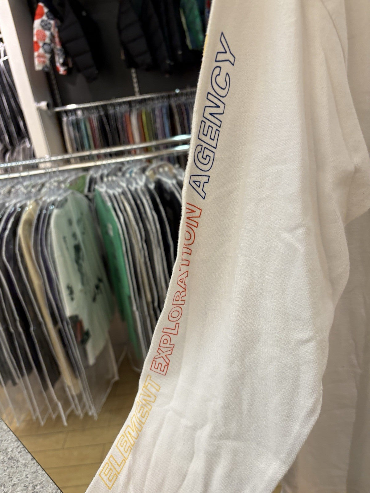 Kith Diagram L/S Tee White Size Medium
