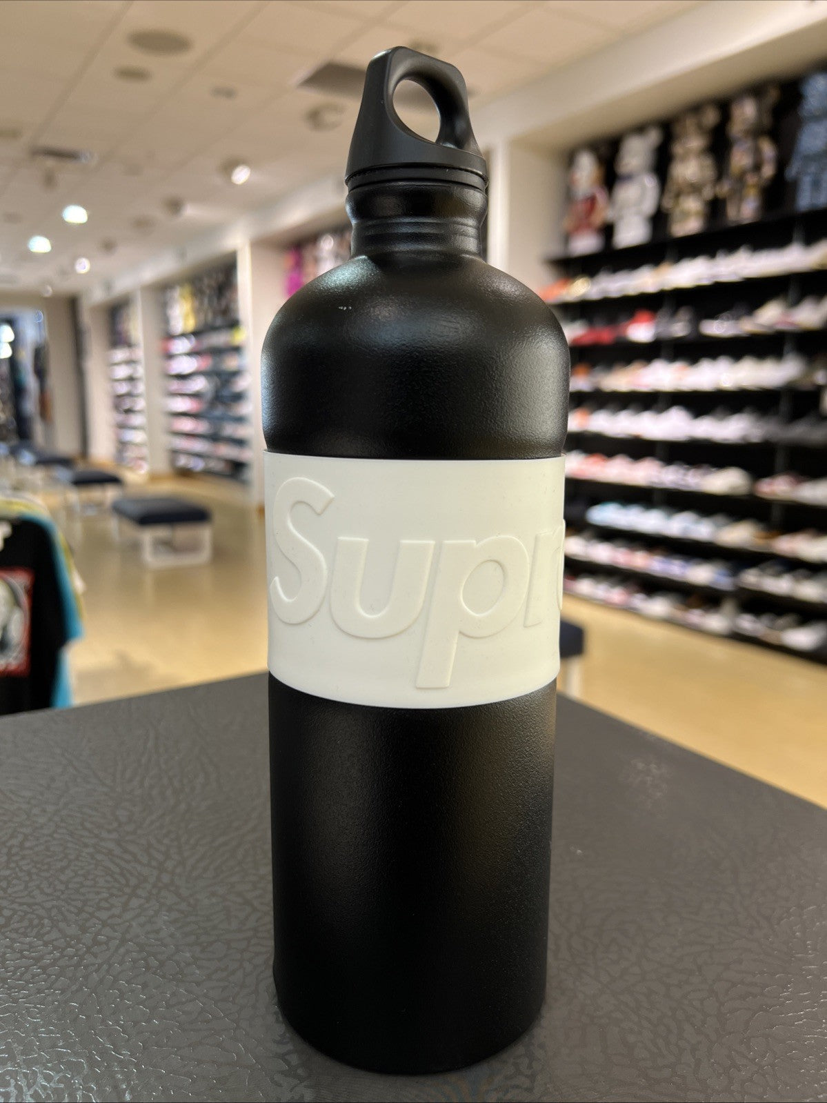 Supreme SIGG Water Bottle Black Grey DEFECT