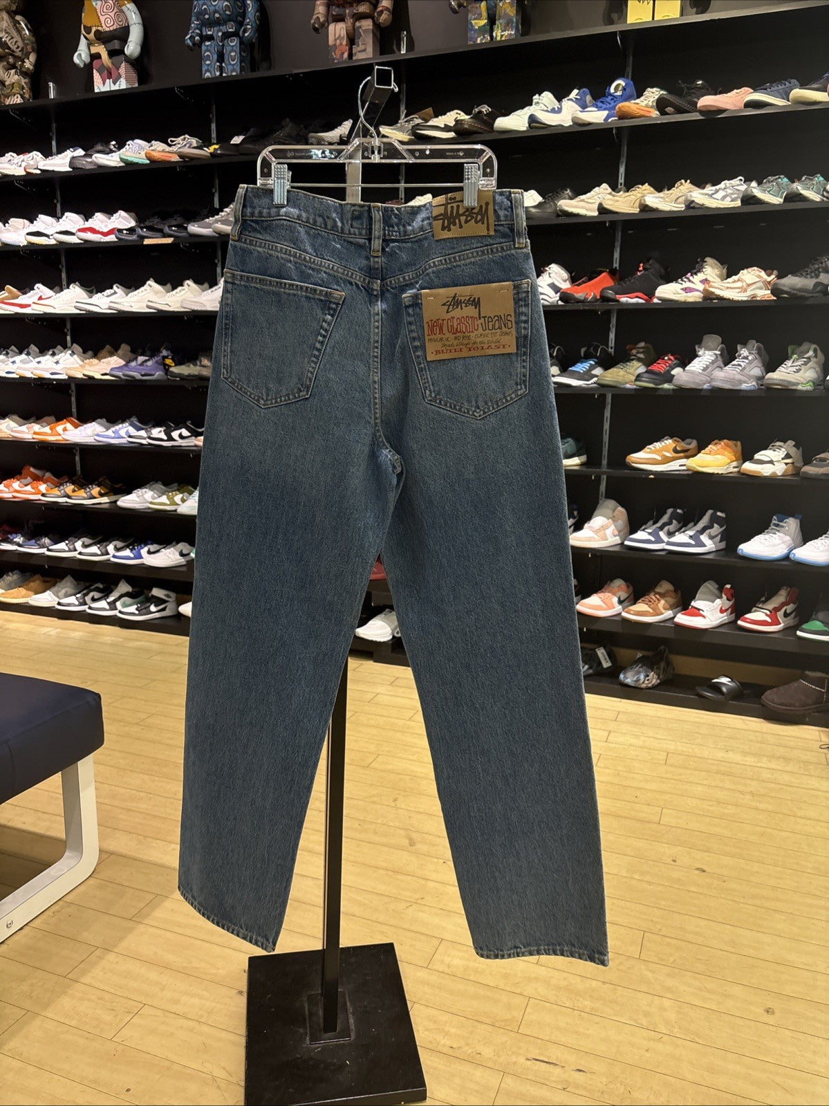 Stussy New Classic Jean Medium Blue Denim Size 30