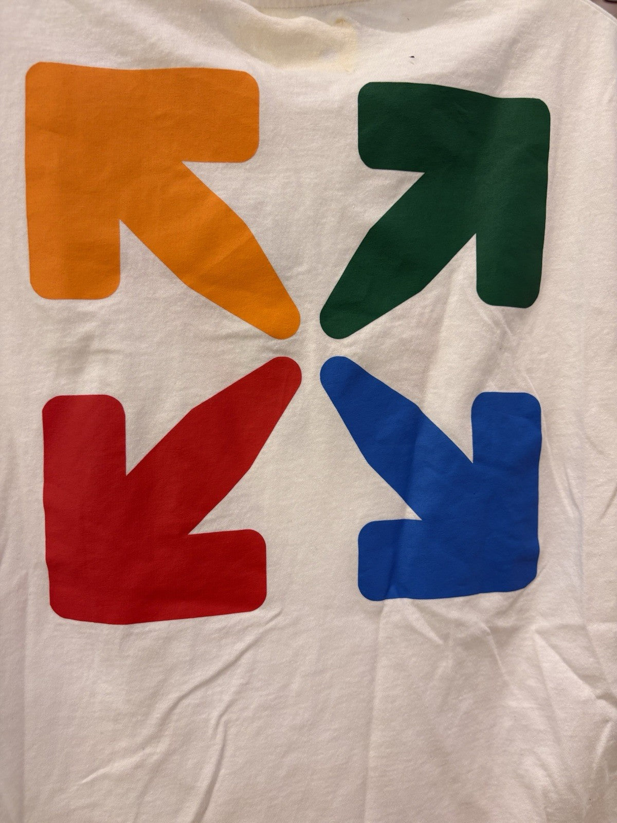 OFF-WHITE Kids Rounded S/S T-shirt White Size 12 Years Old