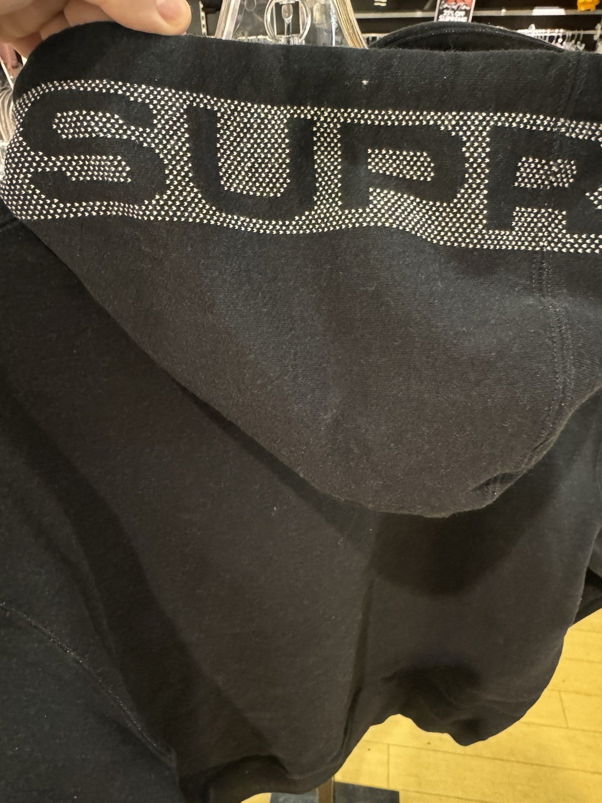 Supreme Jacquard Stripe Hooded Sweatshirt Size M
