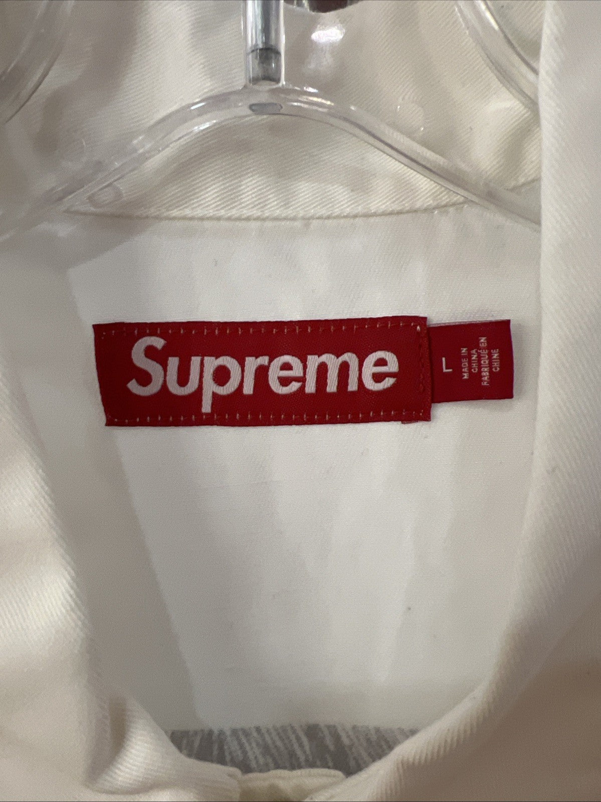 Supreme Margaret Keane Teardrop Work Shirt White Sz L