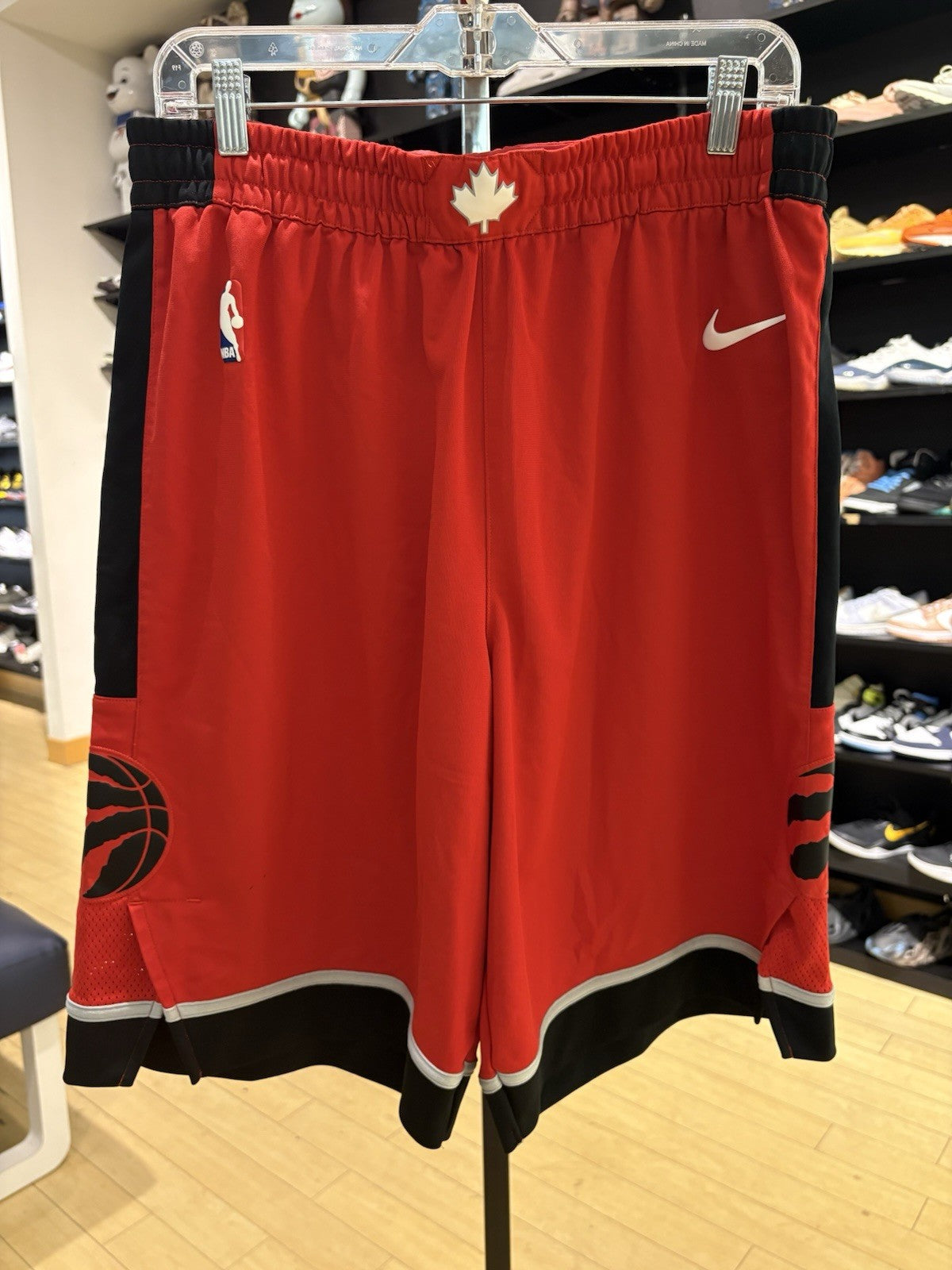 Vintage Nike NBA Toronto Raptor Basketball Shorts Men's 40 Red Black