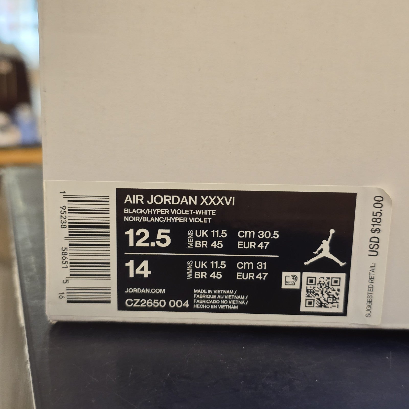 Size 12.5 - Air Jordan 36 First Light