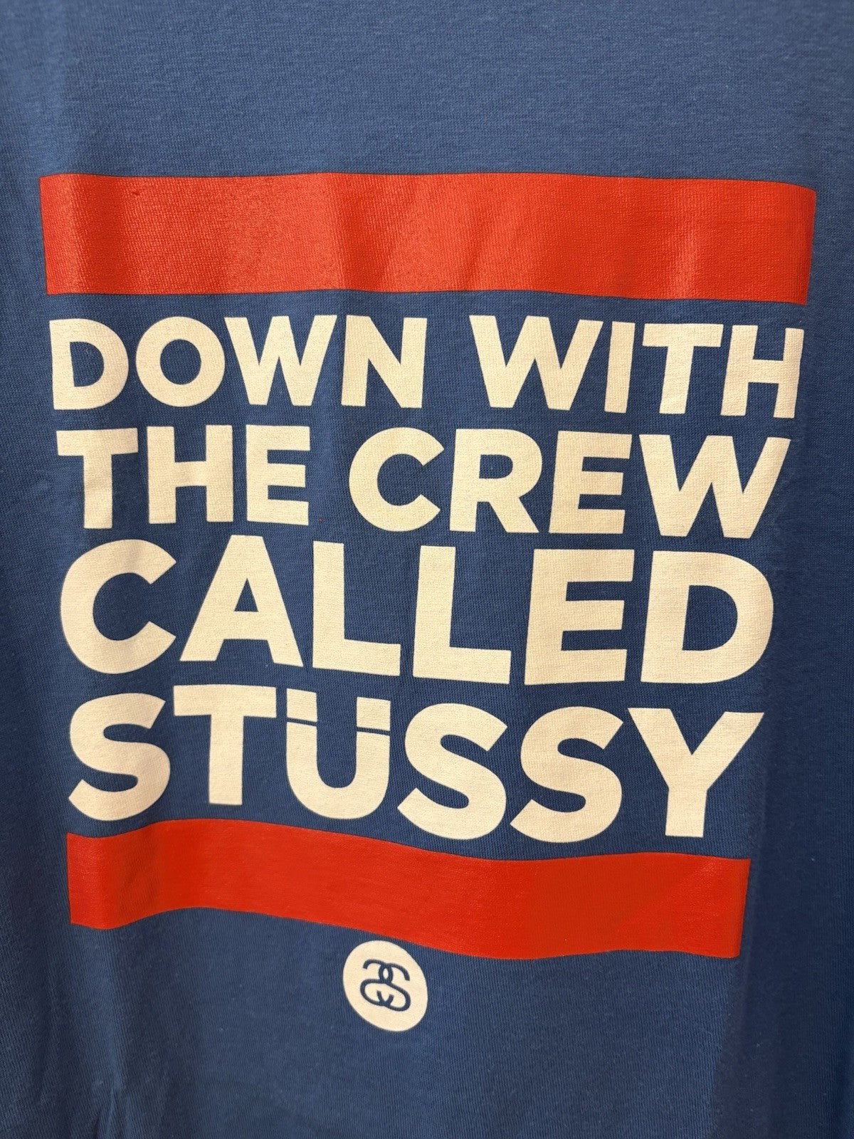 Stussy Down With The Crew Tee 'Royal Blue' Size Large