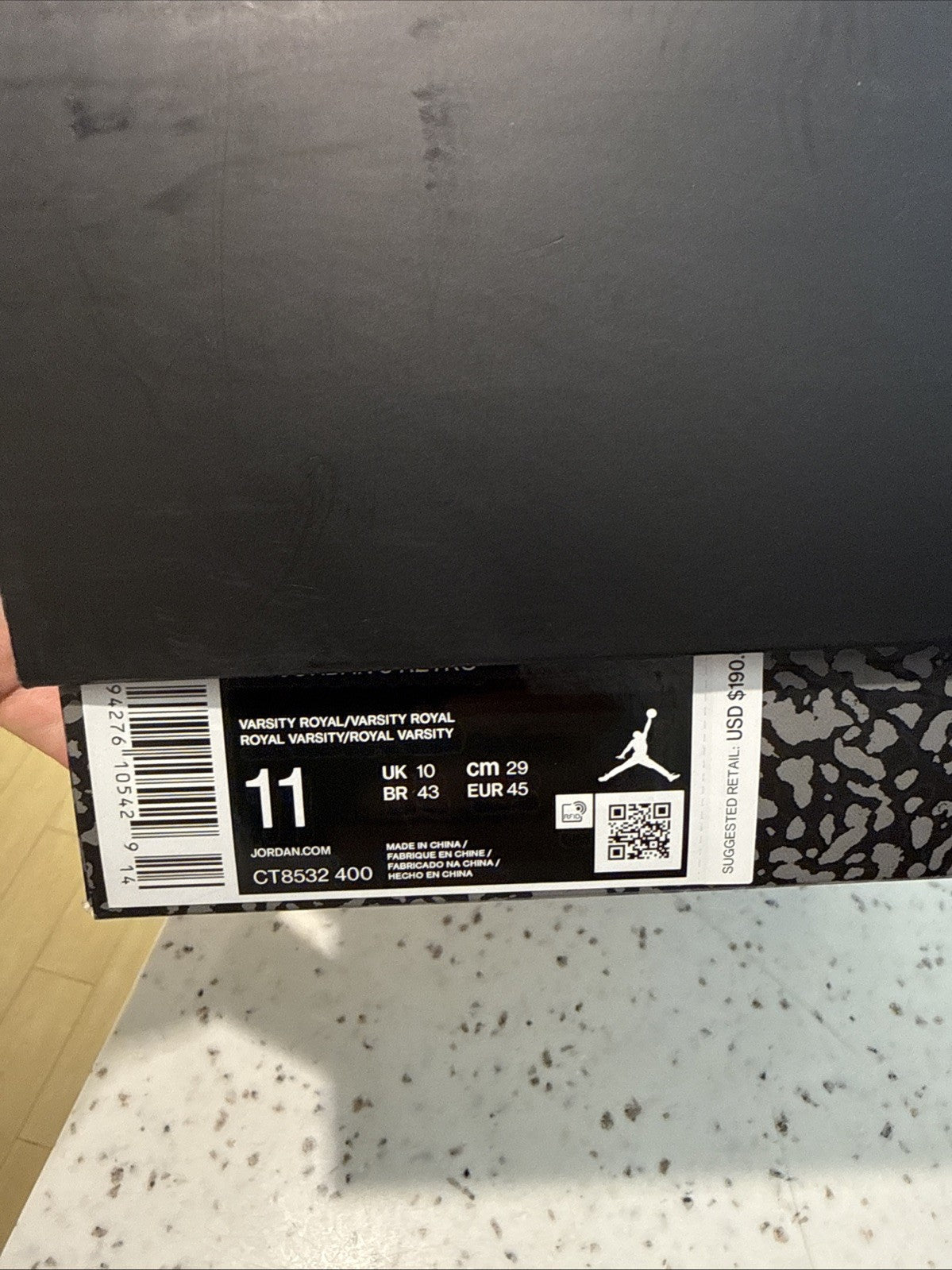 Size 11 - Jordan 3 Retro Varsity Royal 2020