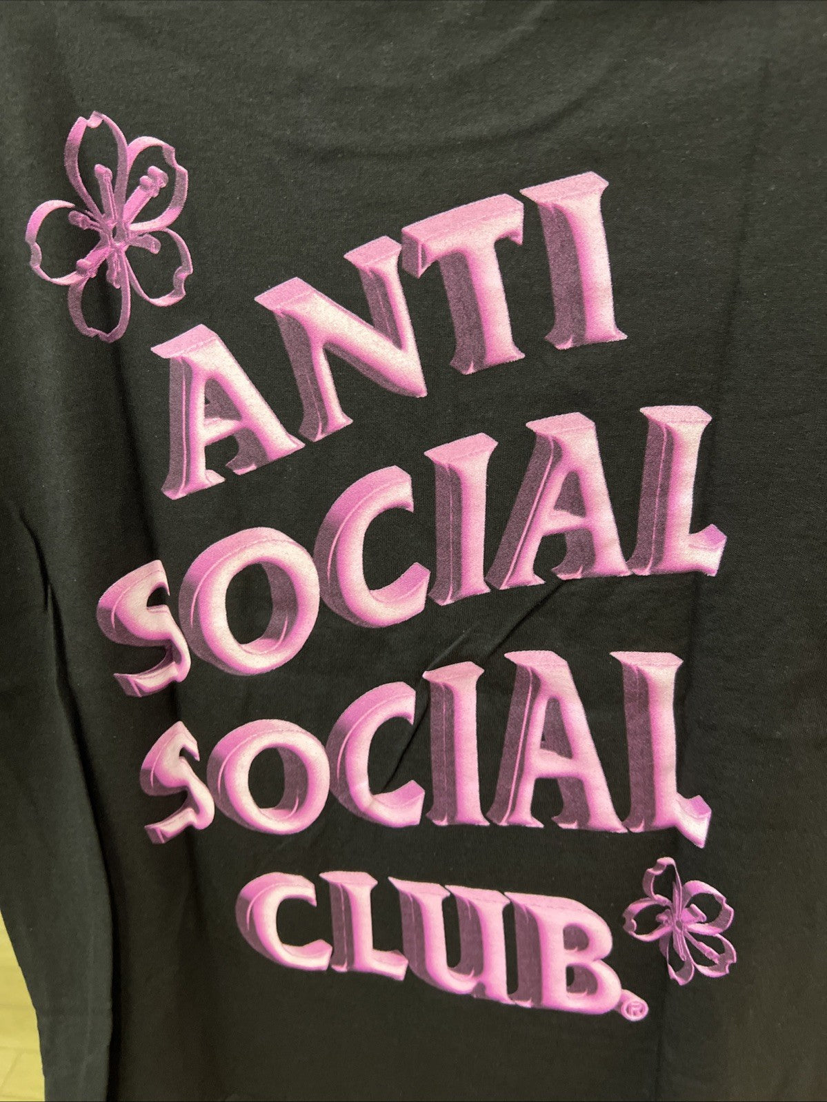 Anti Social Social Club “Coral Crush” Black Tee Sz M