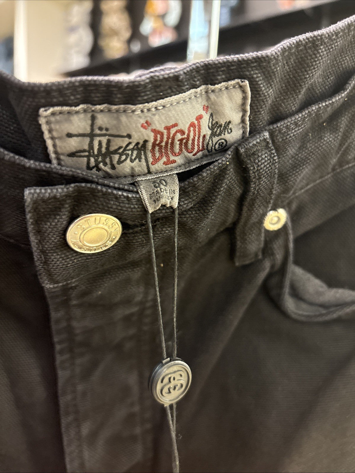 Stussy Big Ol Jean Washed Canvas Black