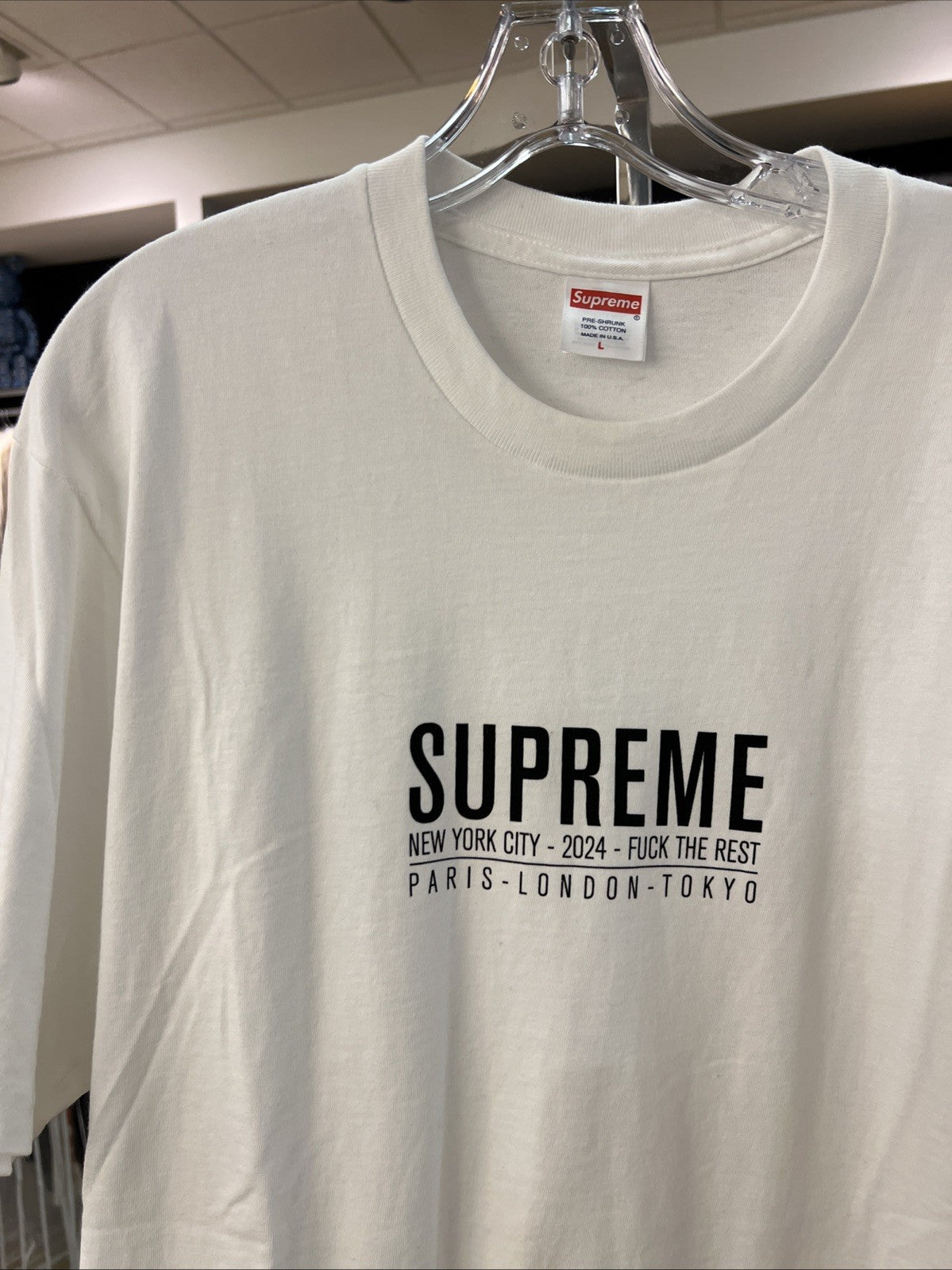 Supreme Paris S/S T Shirt White