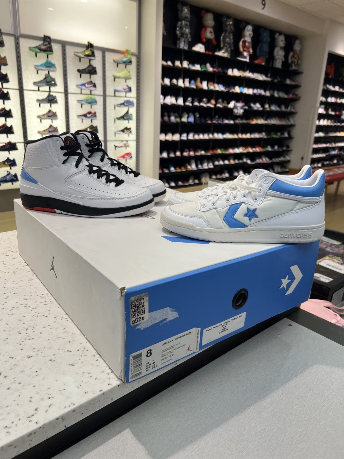 Air Jordan 2 x Converse Alumni Pack Sz 8 DEFECT