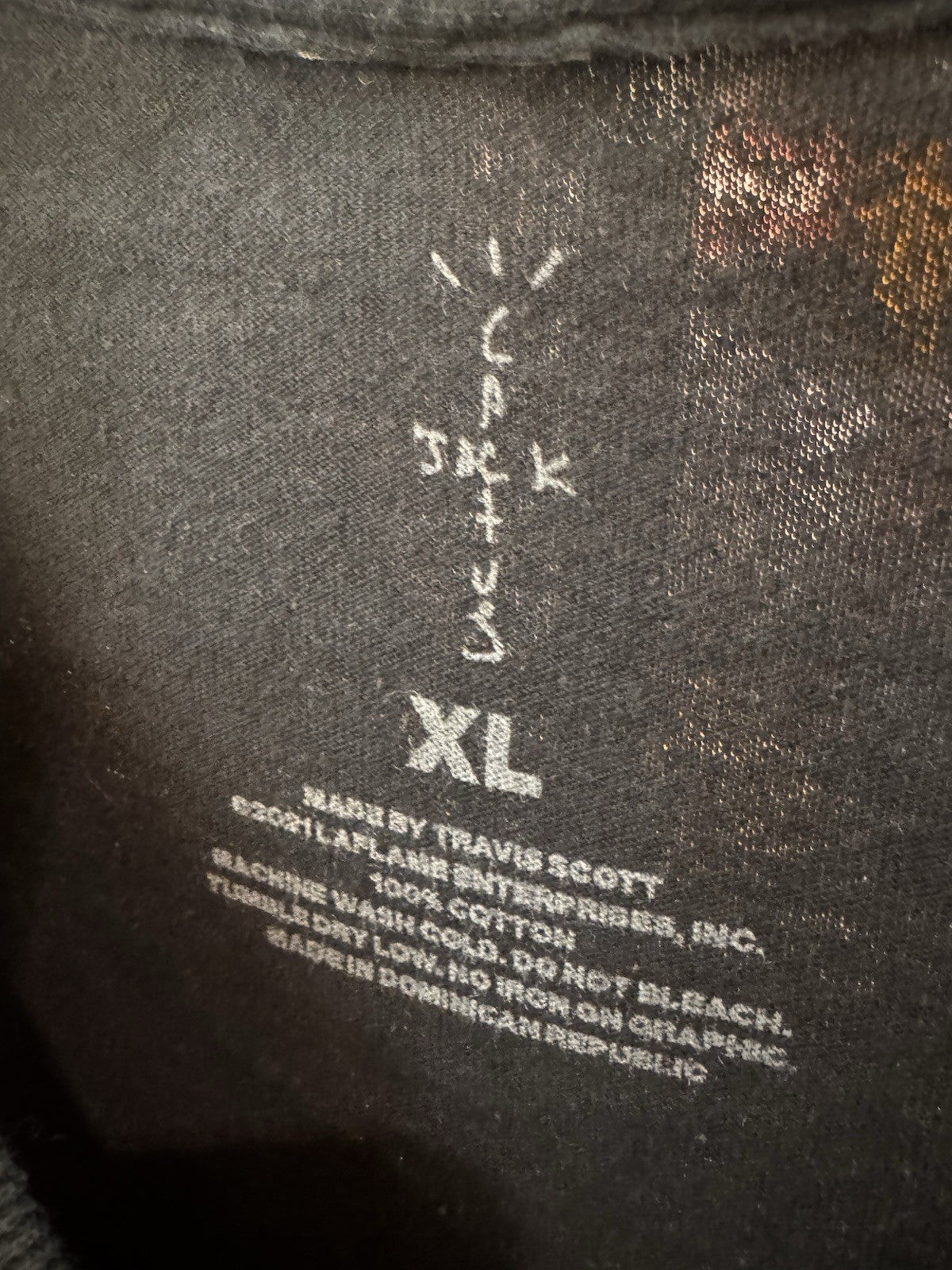 Cactus Jack by Travis Scott For Fragment Create Tee 'Black Size XL