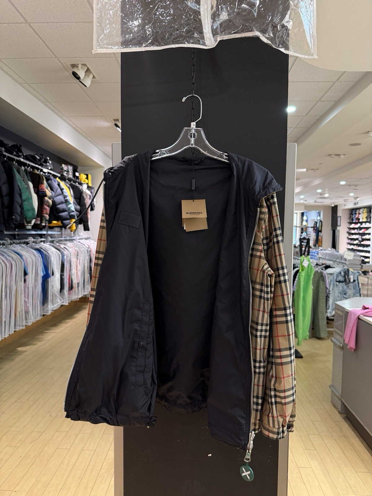 Burberry Reversible Vintage Check Jacket Sz M