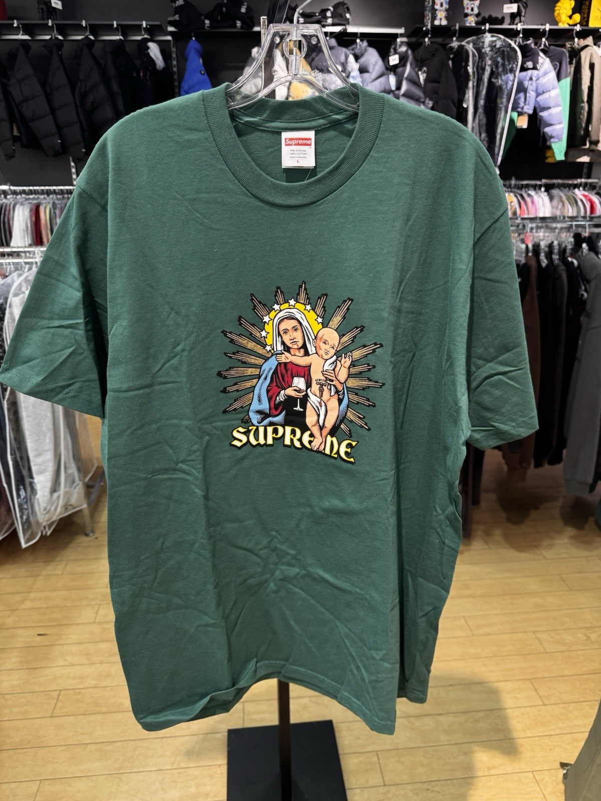 Supreme Blood Tee Light Pine Size L