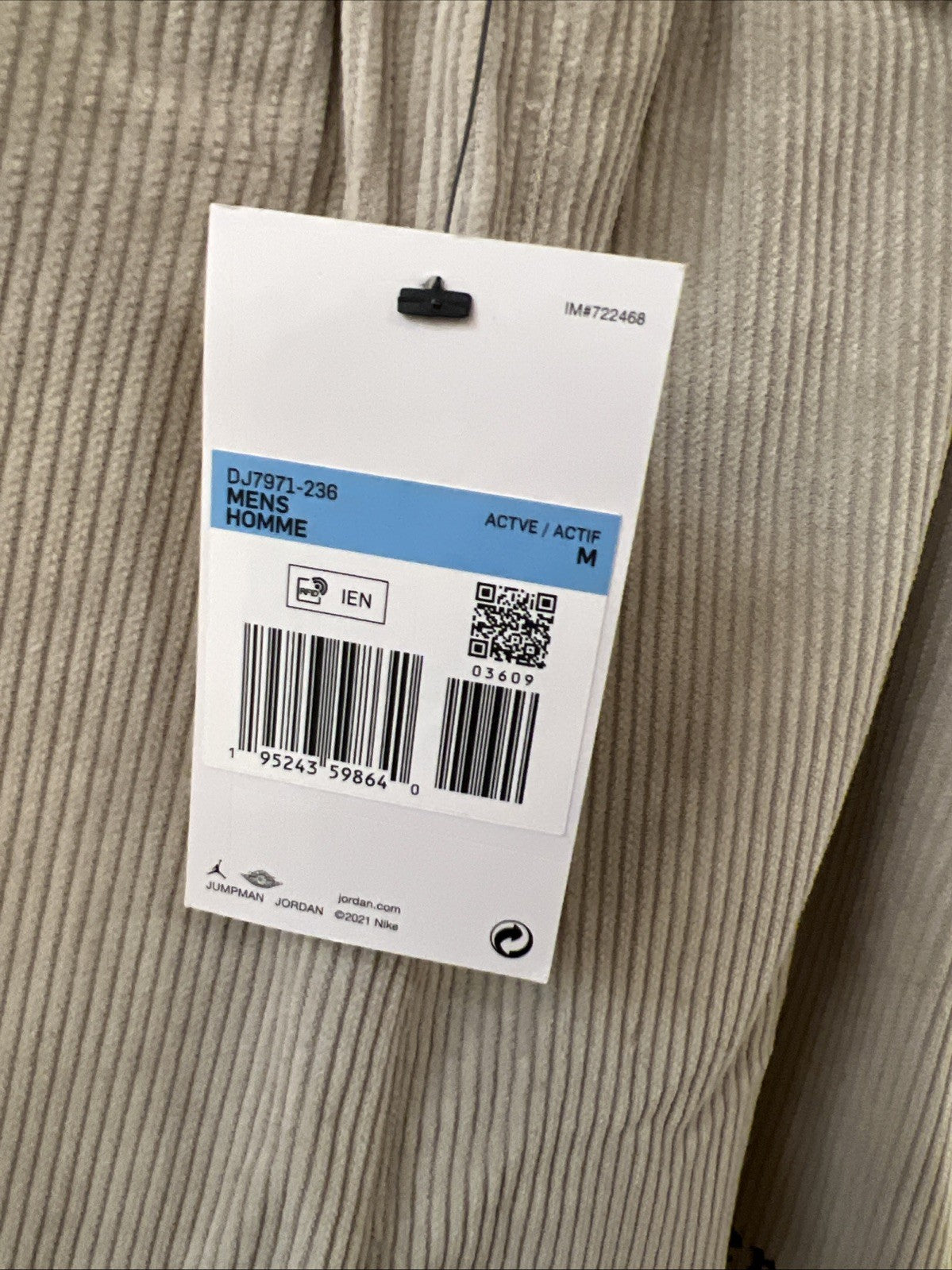 Air Jordan x Russell Westbrook Honor the Gift Pants Sz M