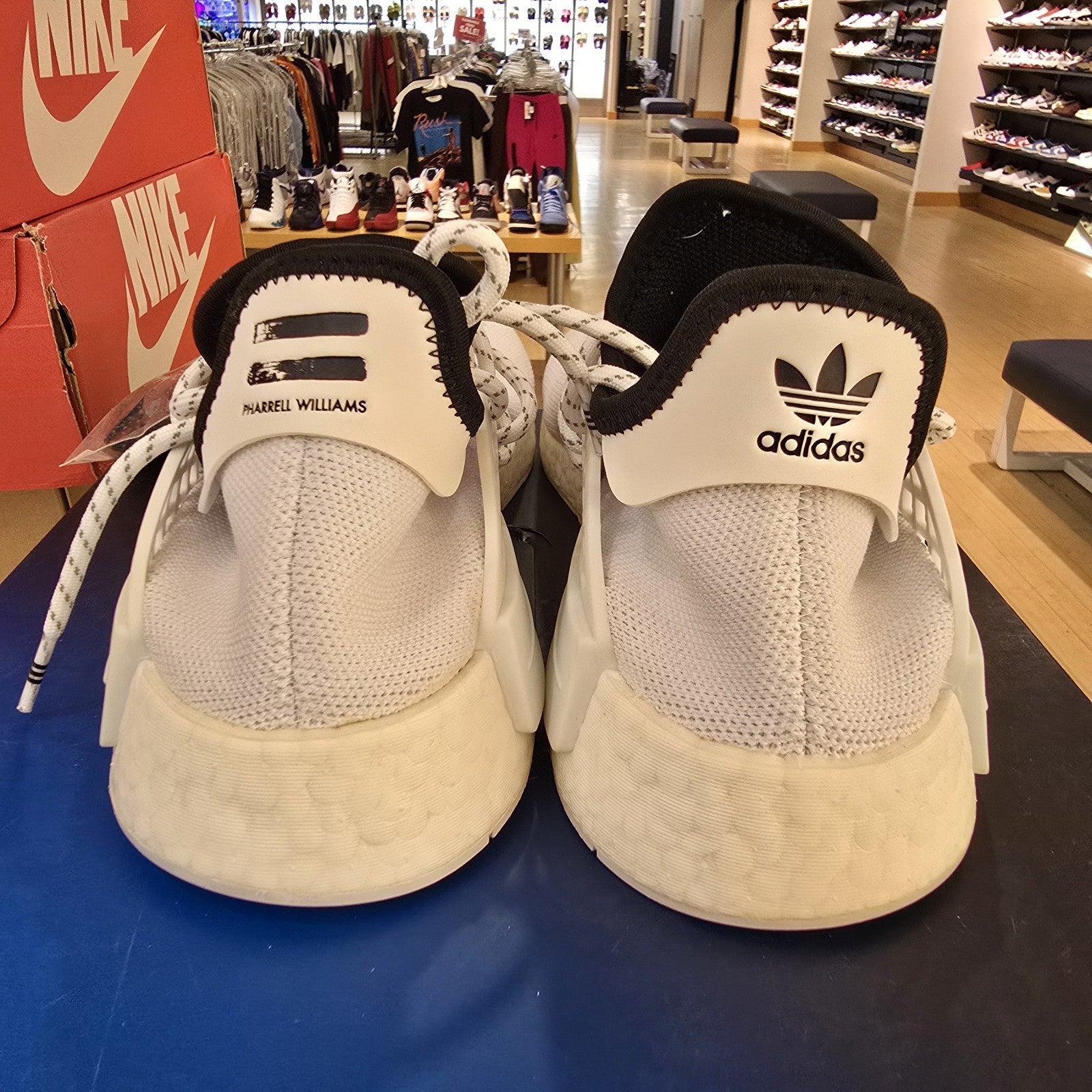 Pharrell x adidas NMD Human Race Core White SZ 12 Yellowed