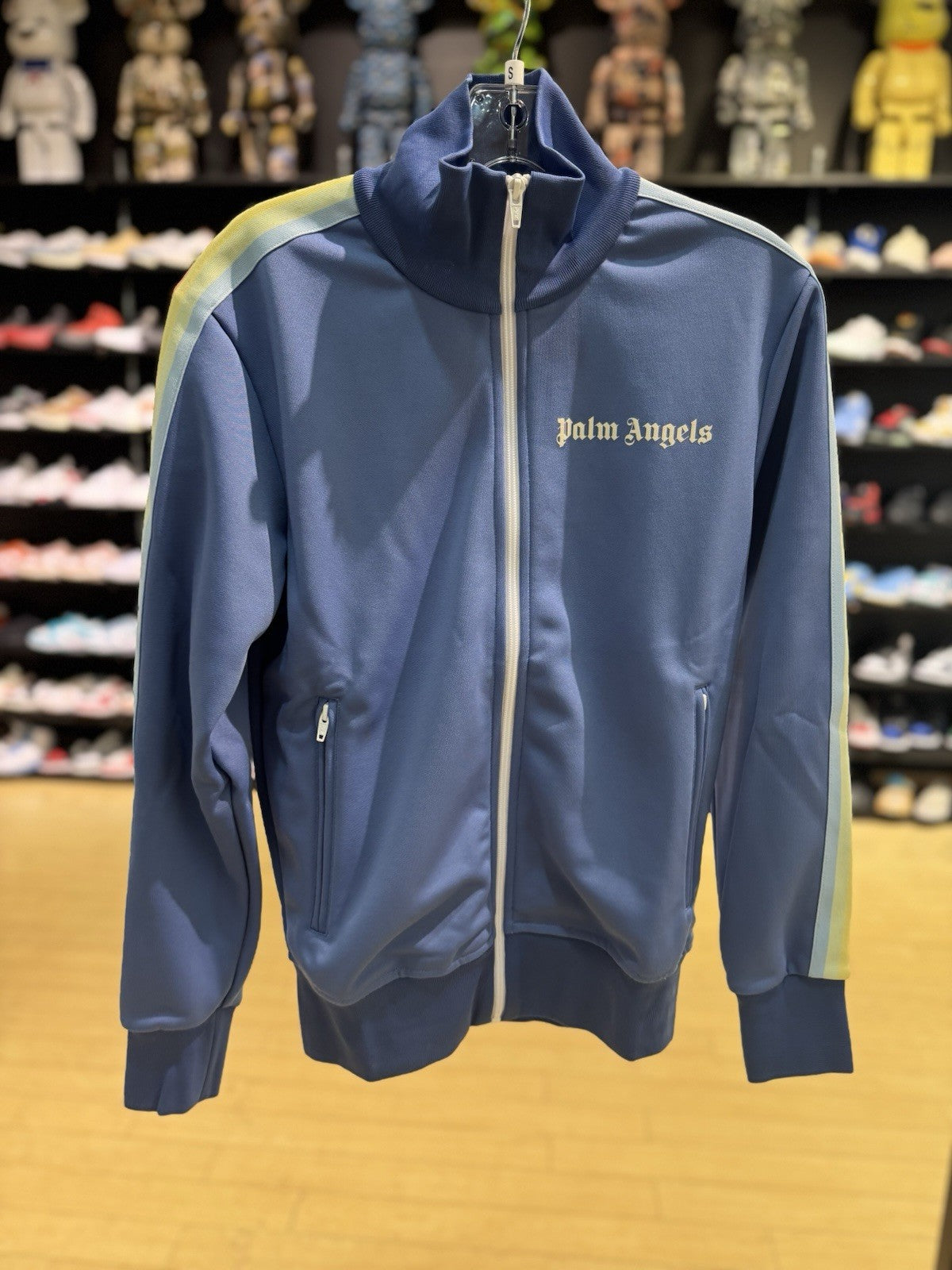 Palm Angels Track Jacket Rainbow Blue White Size Small