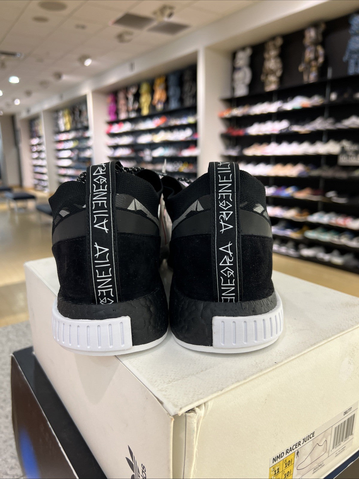 Adidas Consortium JUICE X NMD Black Silver Racer Primeknit Sz 11 DEFECT