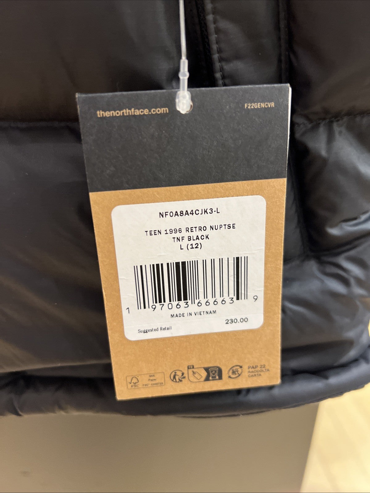 THE NORTH FACE YOUTH TEEN 1996 RETRO NUPTSE DOWN JACKET SZ L