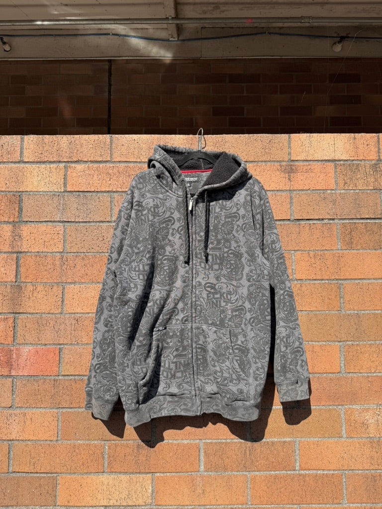 Y2K Ecko Unltd. AOP Zip Up Hoodie Size L