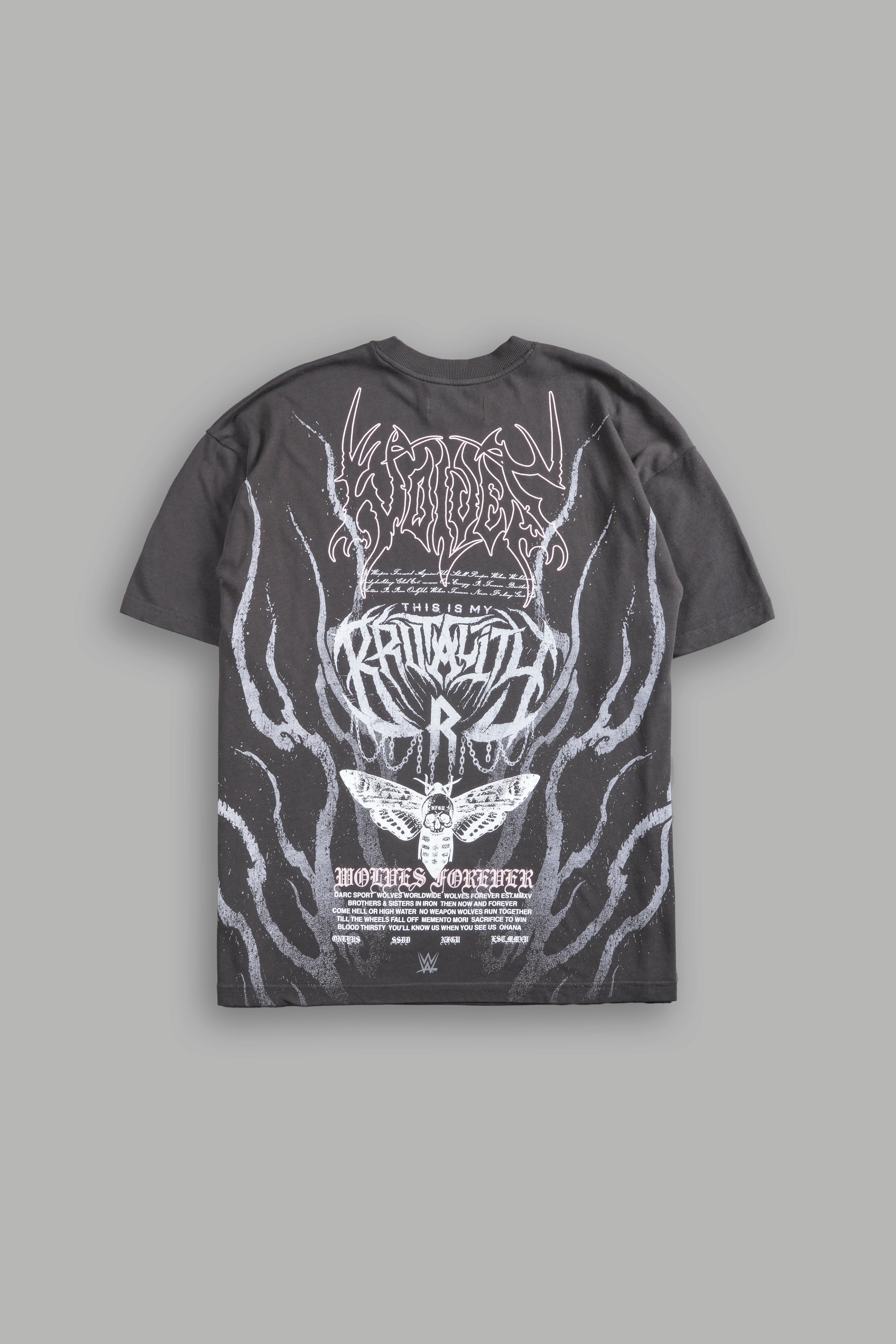 Darc Sport x WWE Brutality Oversized Tee Gray Sz M