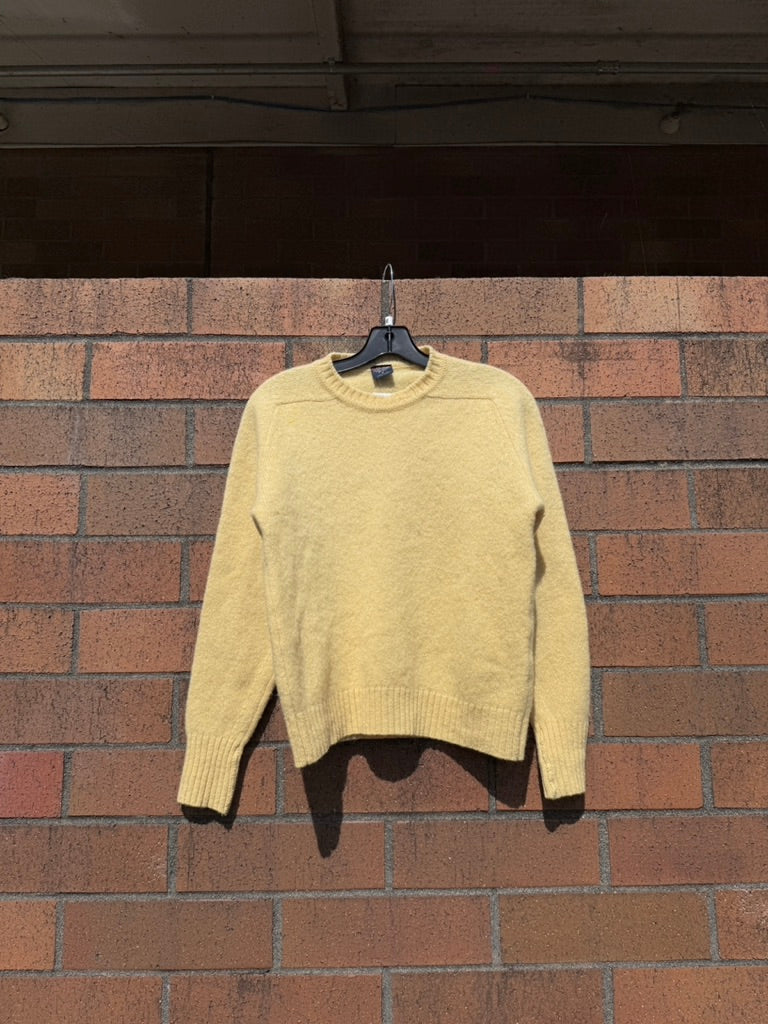 80s Carl Michaels Butter Yellow Wool Sweater Size M