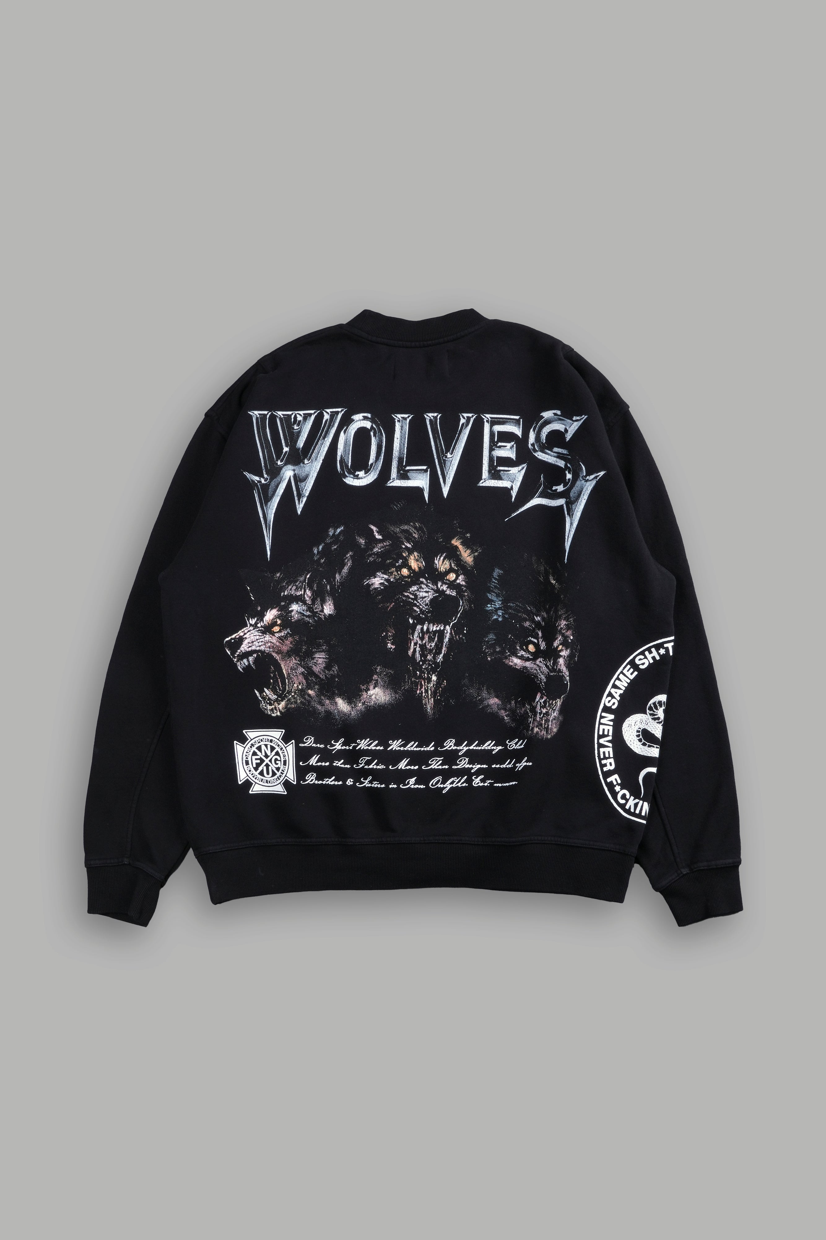 Darc Sport Three Heads Cornell Crewneck Black Sz M