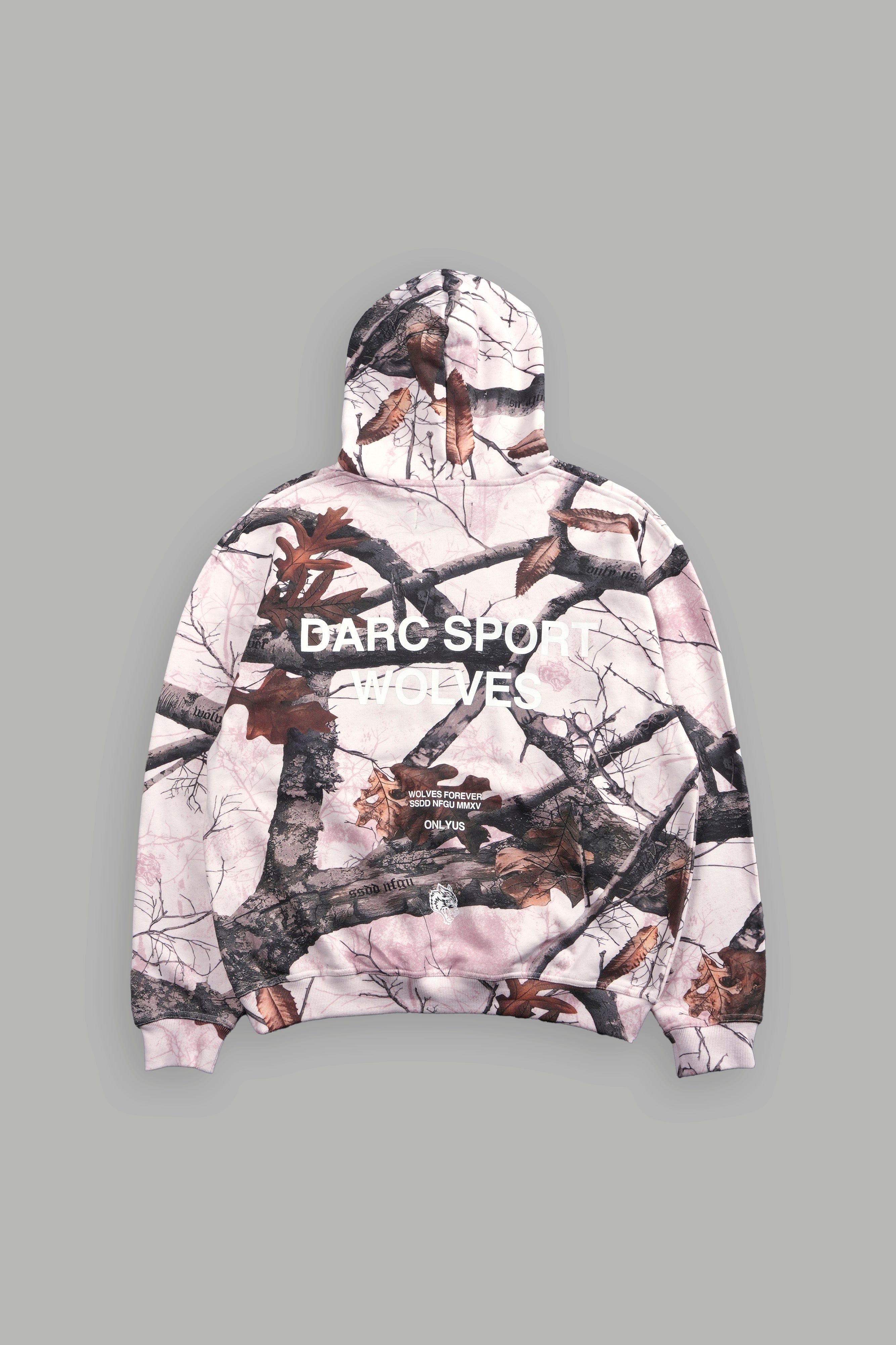 Darc Sport Wolves Pierce Hoodie Pink Camo Sz L