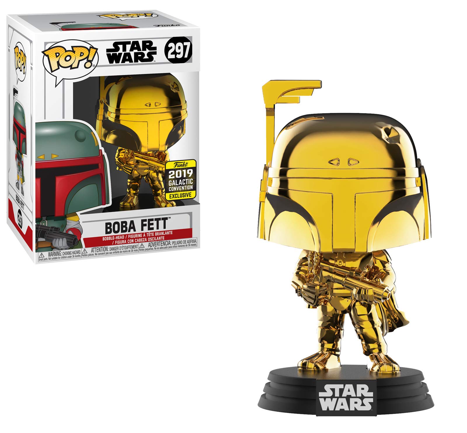 2019 STAR WARS : BOBA FETT GOLD FUNKO POP #297