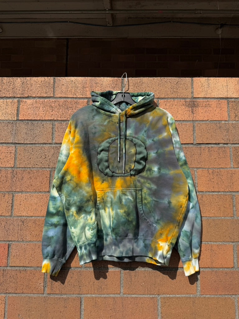 Y2K Nike Oregon Ducks Hand Dyed Hoodie Size M