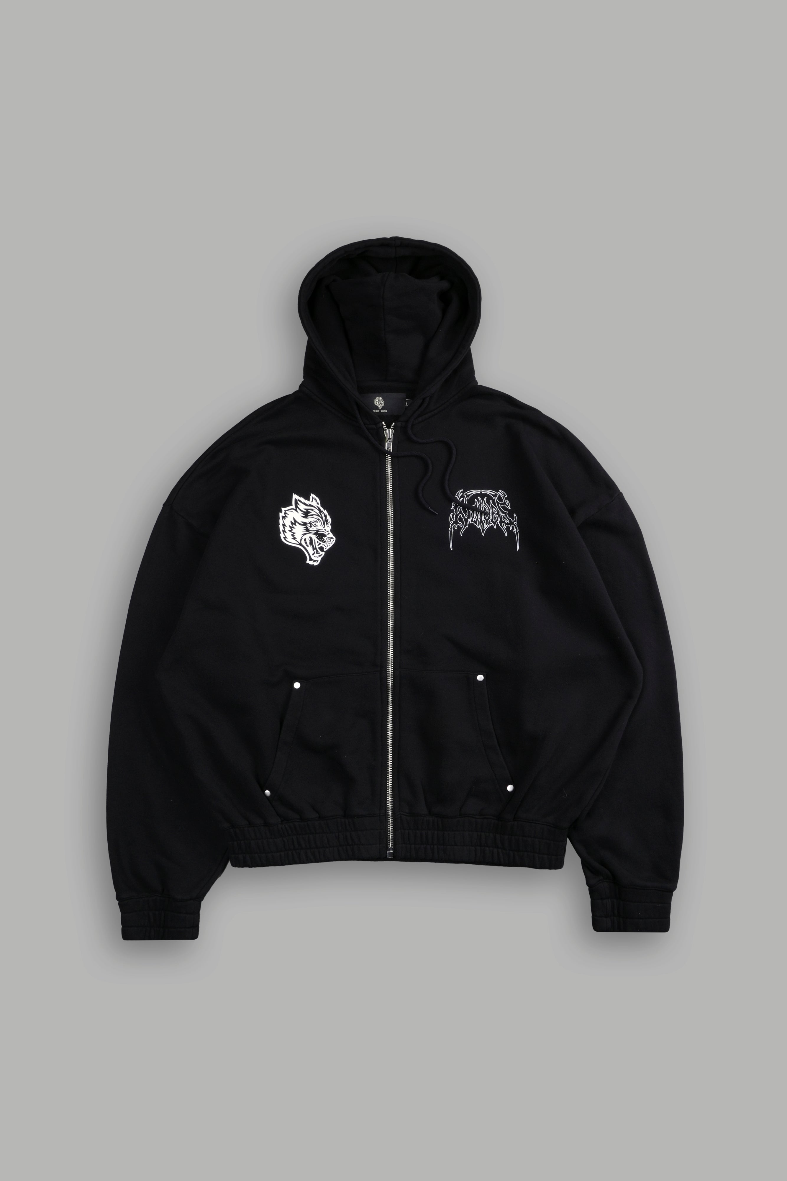 Darc Sport Wolves Hesh Forever Rivet Chambers Zip Hoodie Sz L