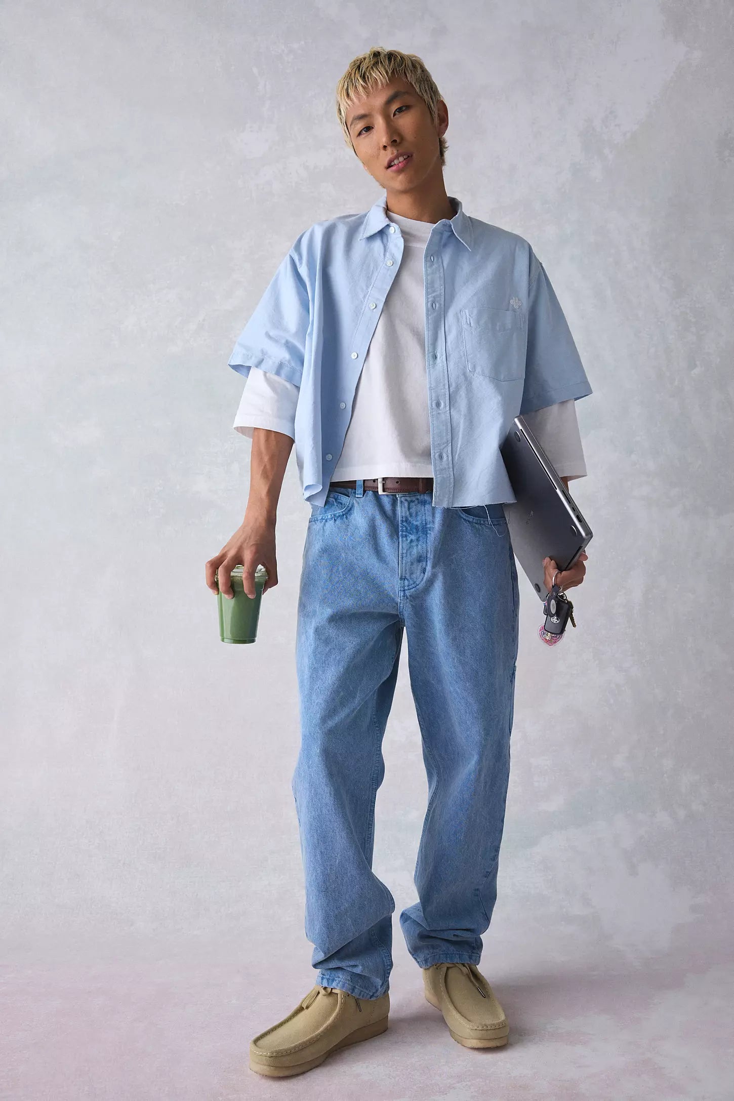 BDG Straight Utility Light Wash Denim Work Jeans Sz 36x32