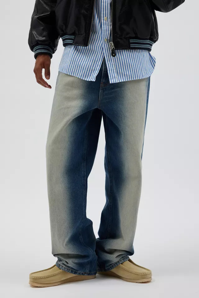 BDG Tinted Medium Wash Denim Baggy Skate Jeans Sz 34x30