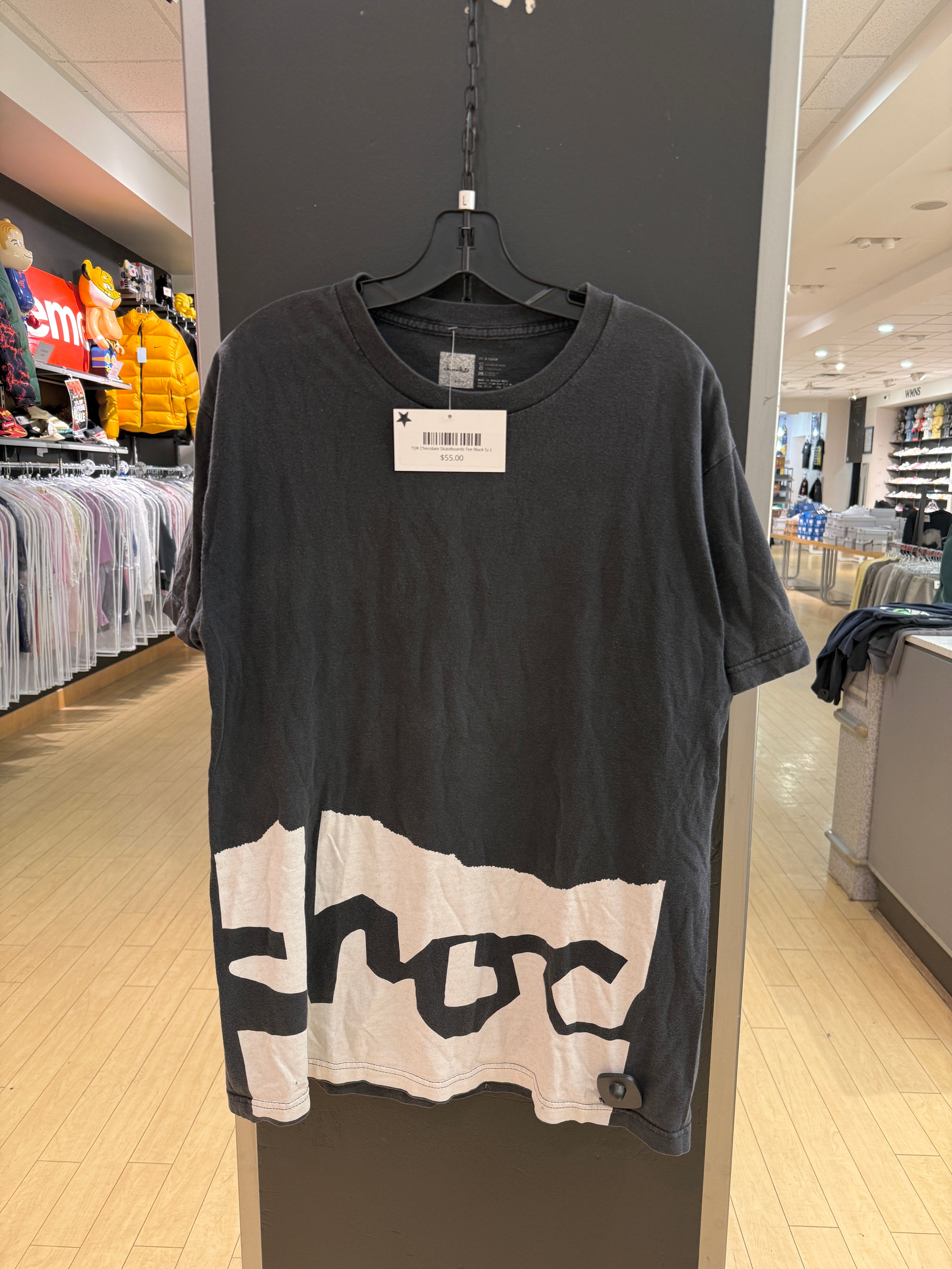 Y2K Chocolate Skateboards Tee Black Sz L